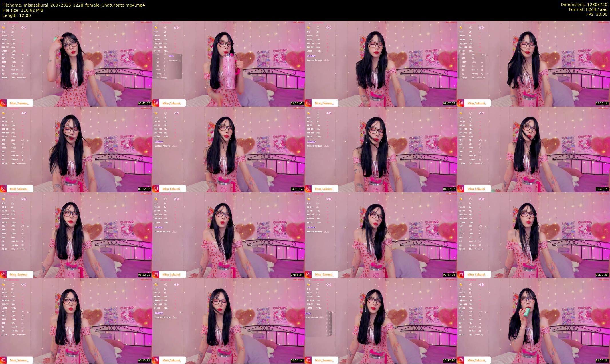 misasakurai — 12 minute Chaturbate female cam show recording, 720p, Jul 20, 2025