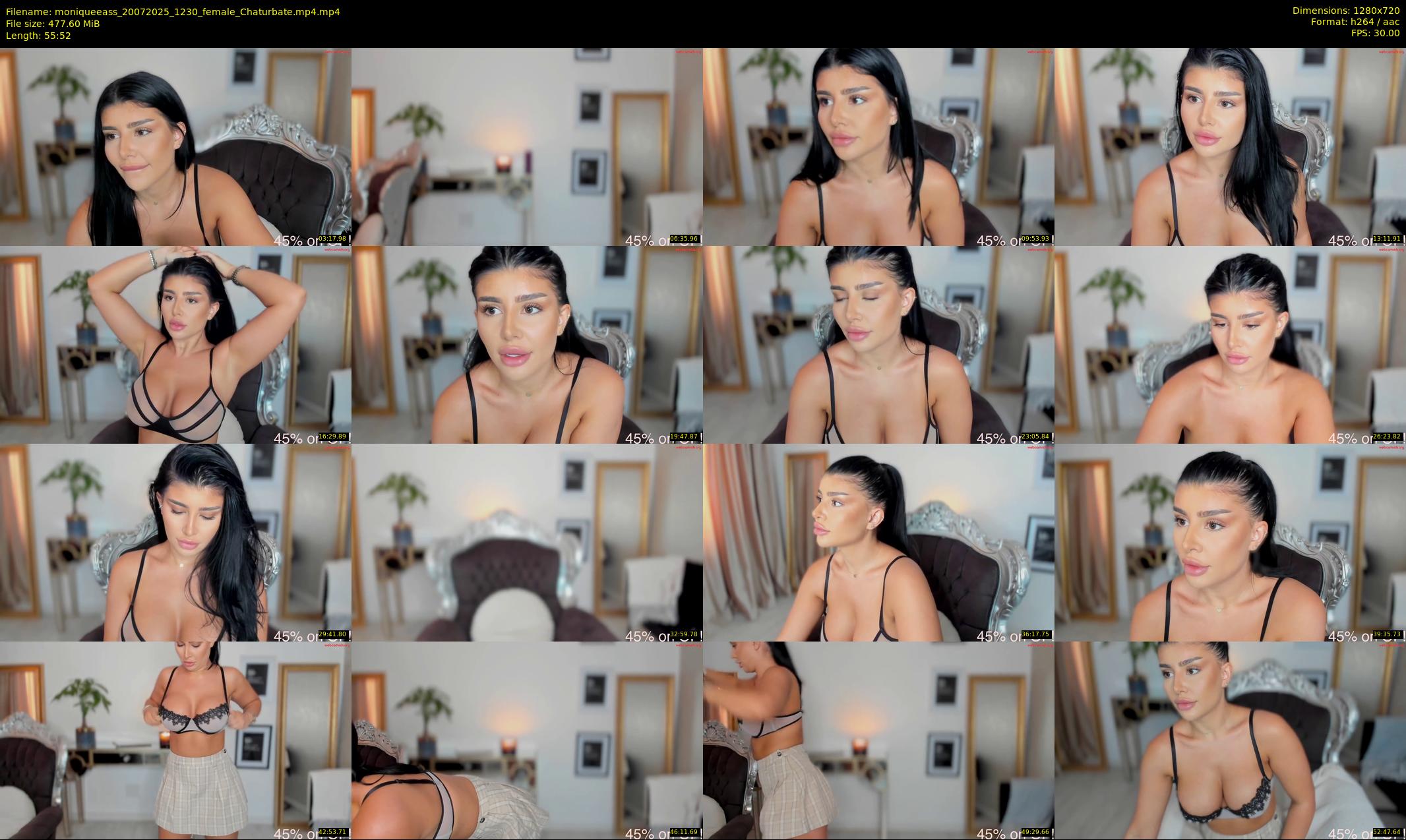 moniqueeass — 56 minute Chaturbate female cam show recording, 720p, Jul 20, 2025