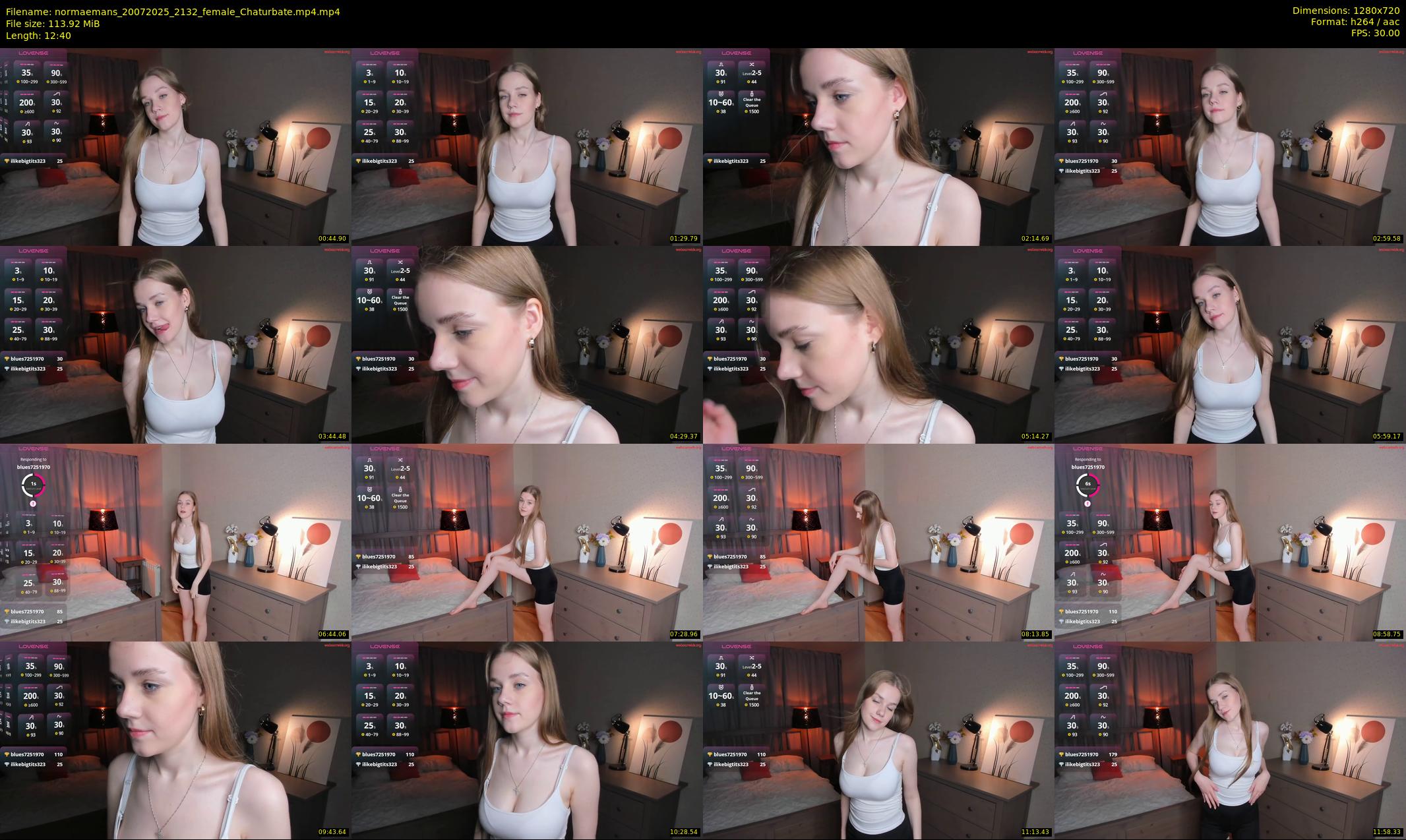 normaemans — 13 minute Chaturbate female cam show recording, 720p, Jul 20, 2025