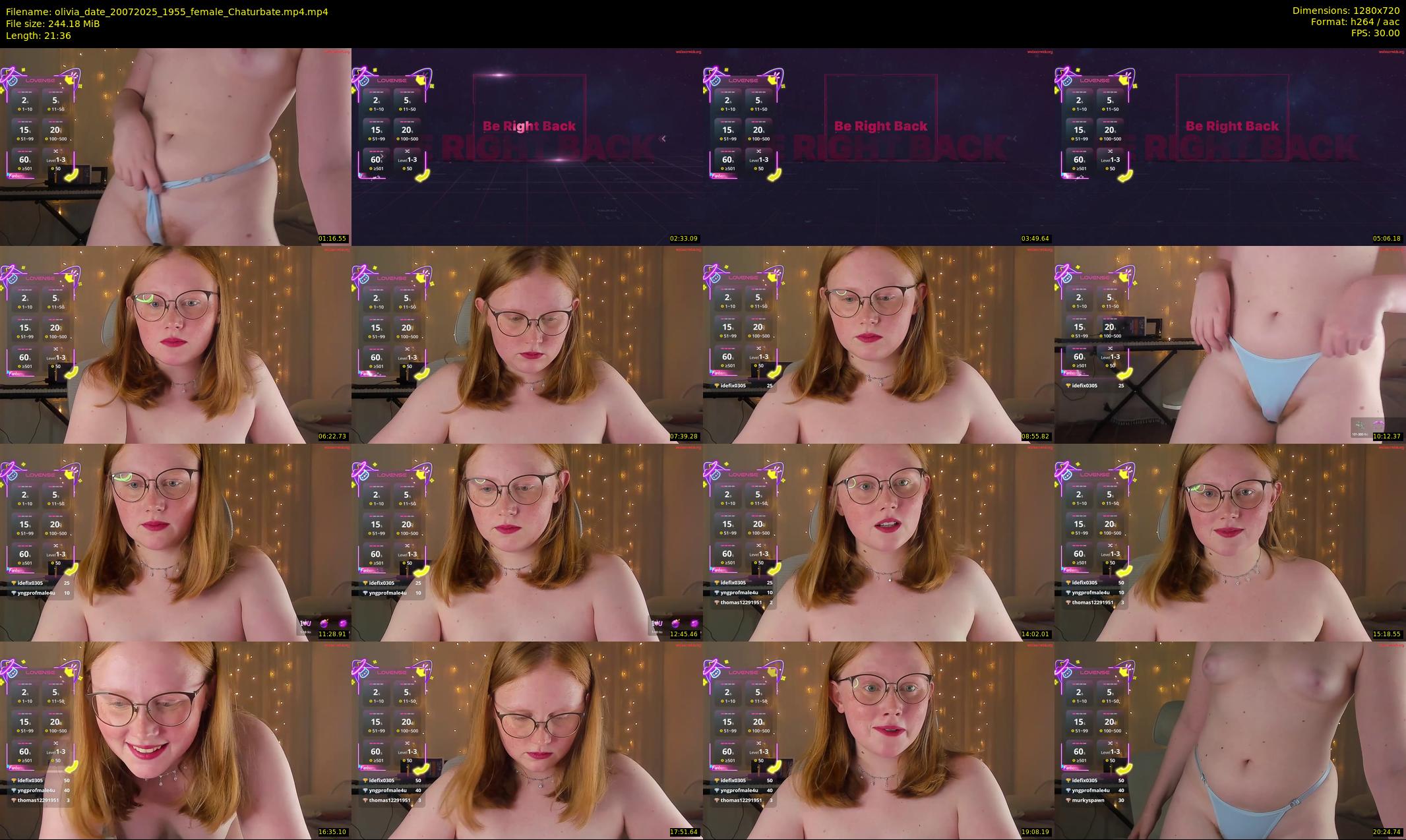 olivia_date — 22 minute Chaturbate female cam show recording, 720p, Jul 20, 2025