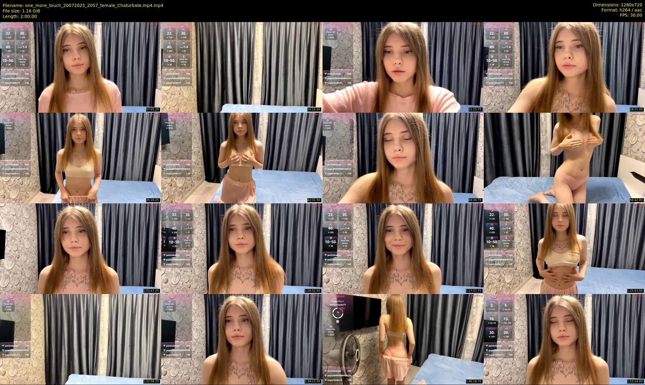 one_more_touch — 120 minute Chaturbate female cam show recording, 720p, Jul 20, 2025