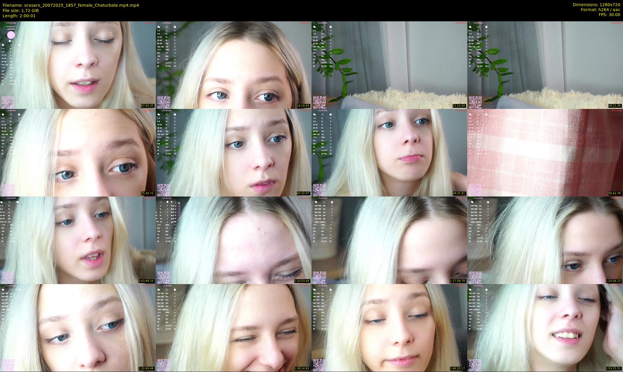 orasaro — 121 minute Chaturbate female cam show recording, 720p, Jul 20, 2025