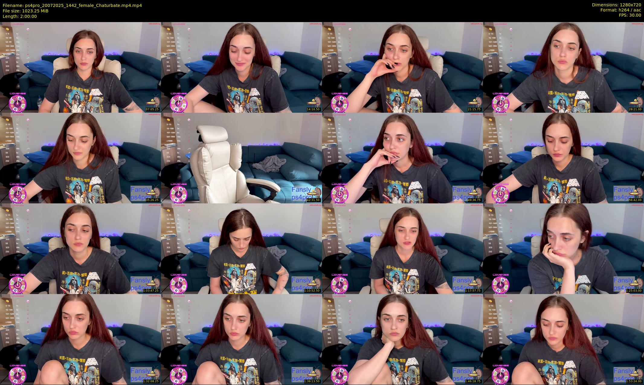 ps4pro — 120 minute Chaturbate female cam show recording, 720p, Jul 20, 2025