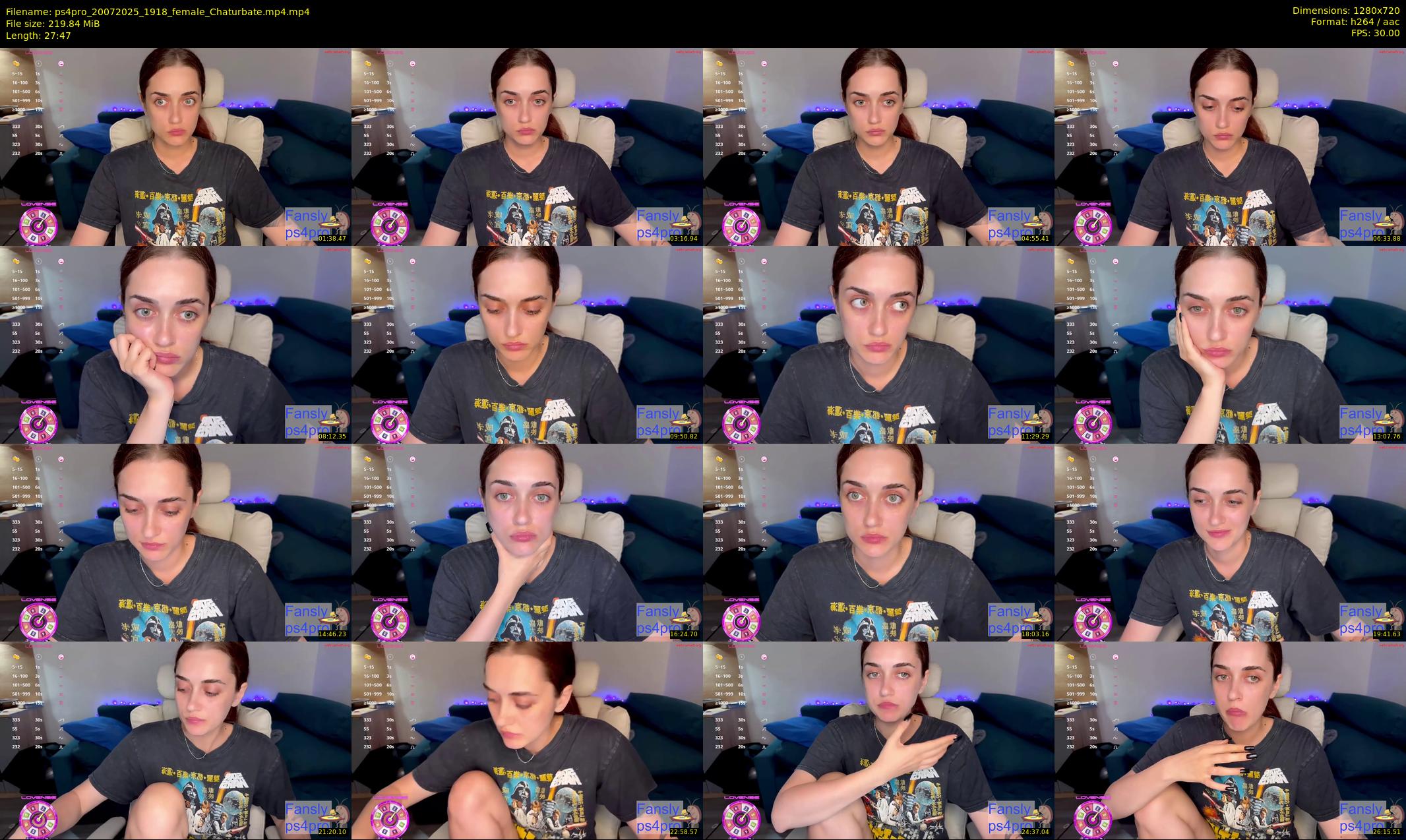 ps4pro — 28 minute Chaturbate female cam show recording, 720p, Jul 20, 2025