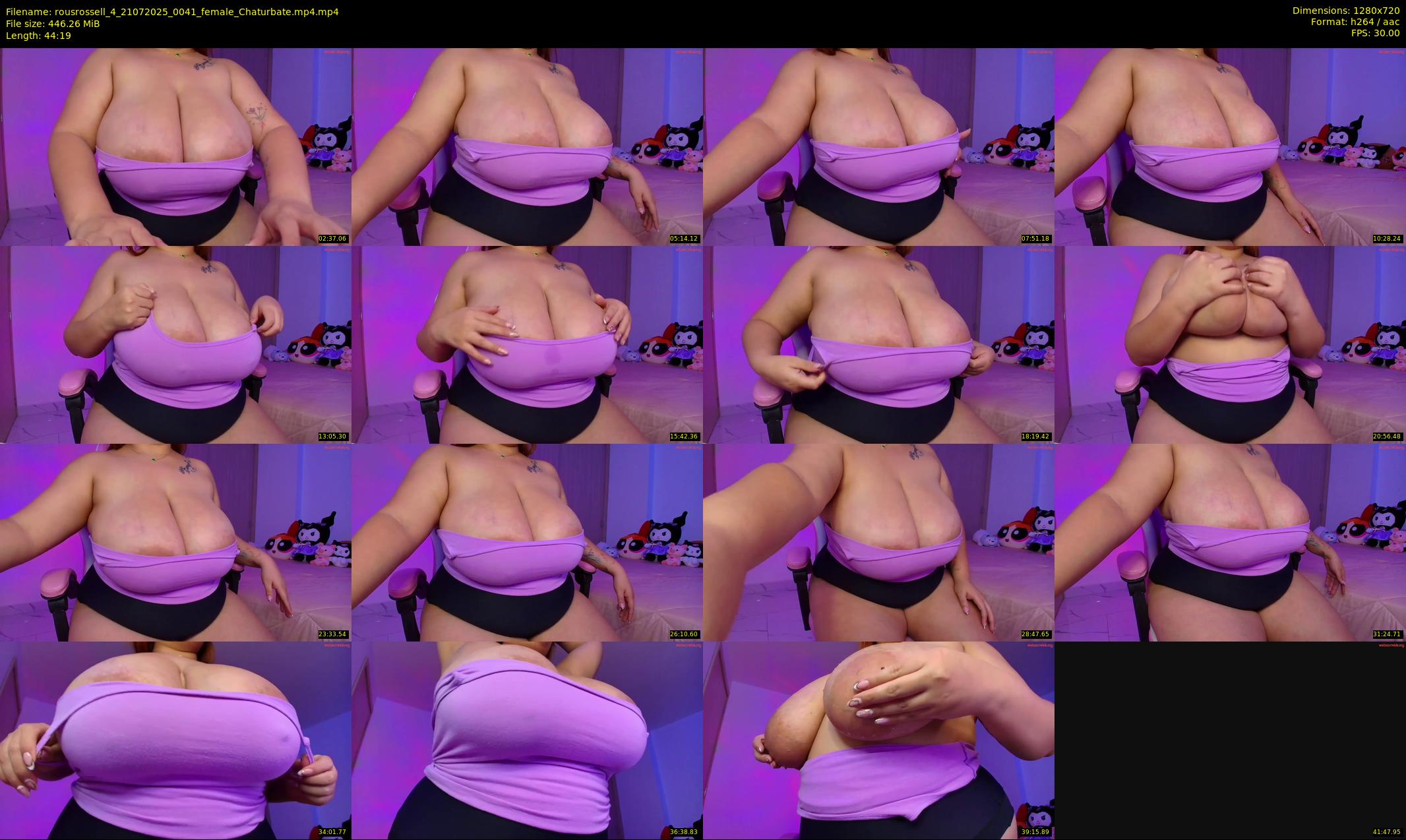 rousrossell_4 — 45 minute Chaturbate female cam show recording, 720p, Jul 21, 2025