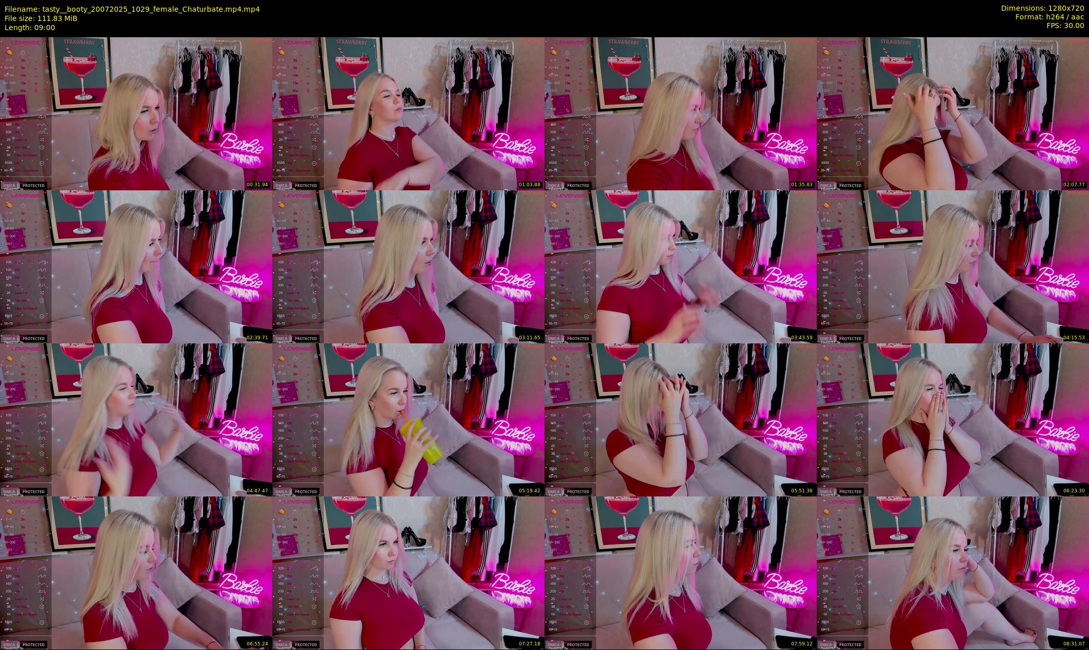 tasty__booty — 9 minute Chaturbate female cam show recording, 720p, Jul 20, 2025