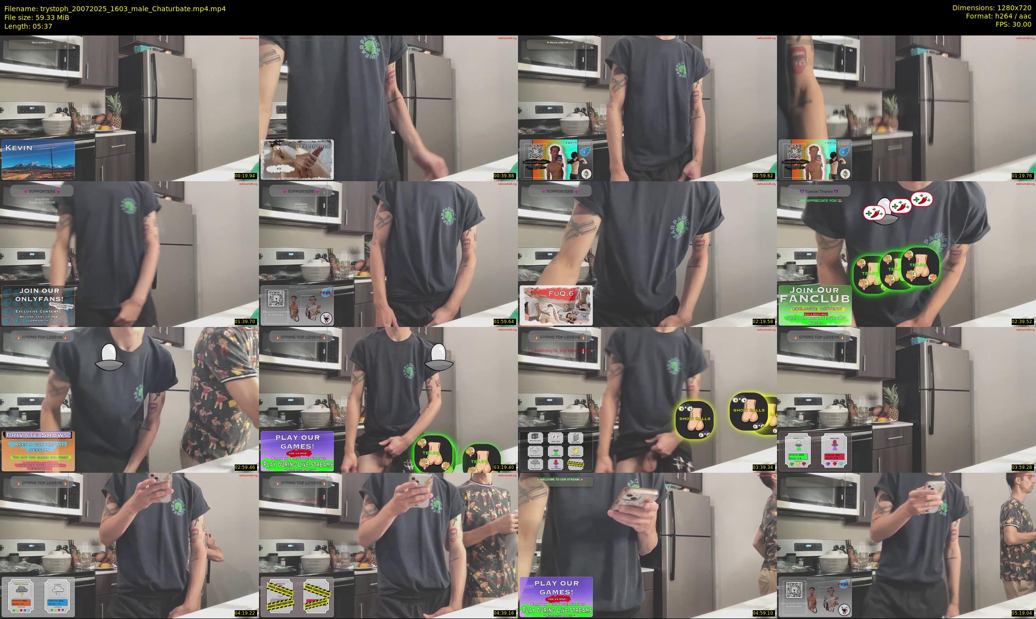 trystoph — 6 minute Chaturbate male cam show recording, 720p, Jul 20, 2025