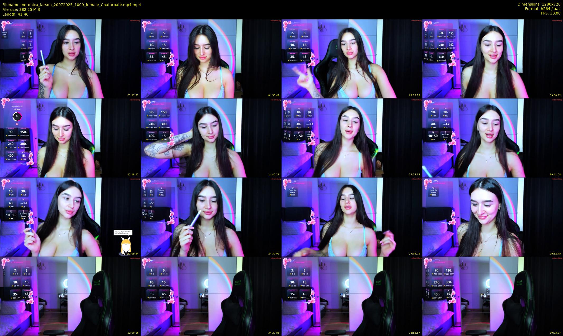 veronica_larson — 42 minute Chaturbate female cam show recording, 720p, Jul 20, 2025
