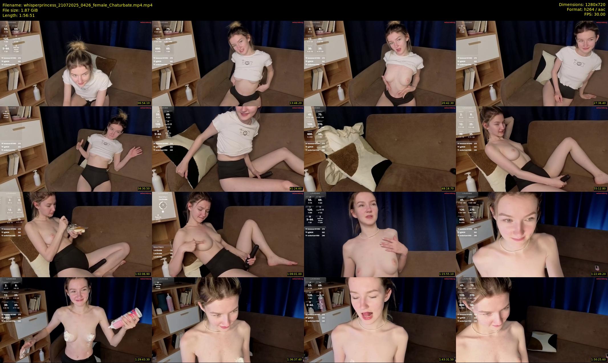 whisperprincess — 117 minute Chaturbate female cam show recording, 720p, Jul 21, 2025
