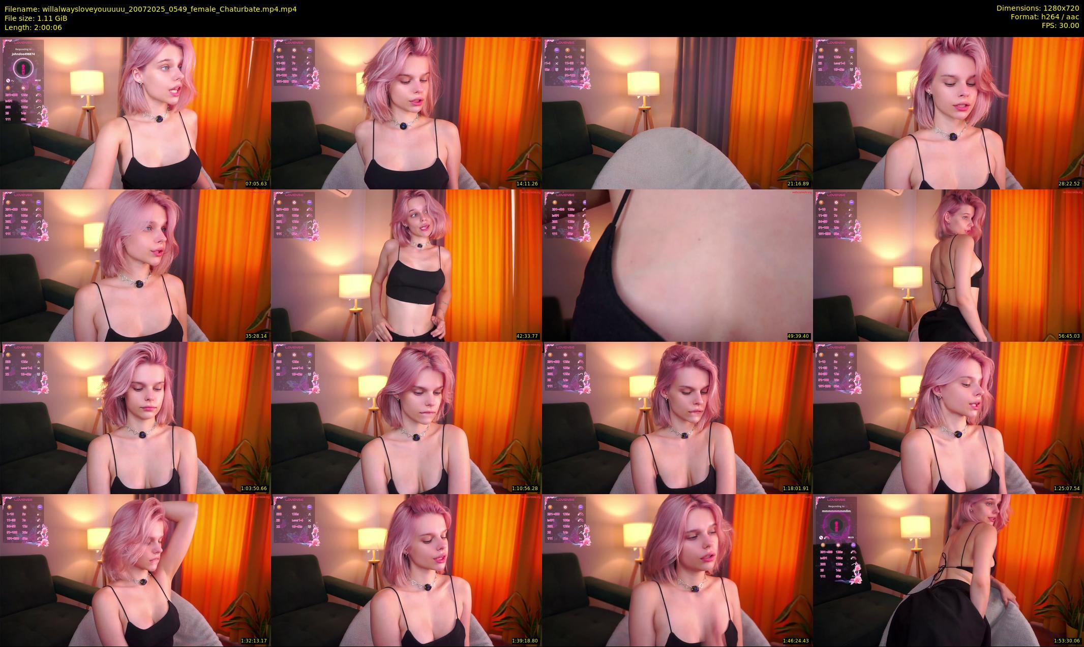 willalwaysloveyouuuuu — 121 minute Chaturbate female cam show recording, 720p, Jul 20, 2025