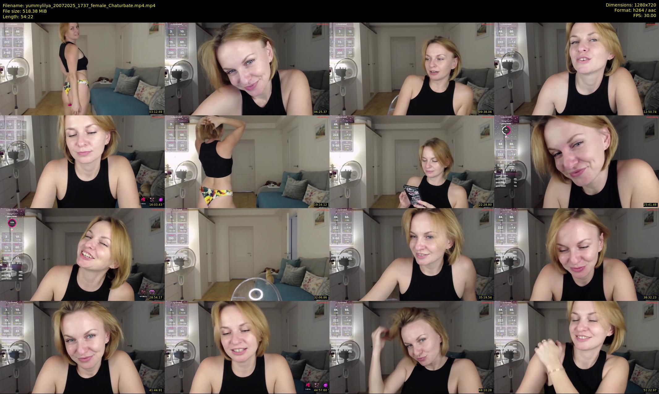 yummylilya — 55 minute Chaturbate female cam show recording, 720p, Jul 20, 2025