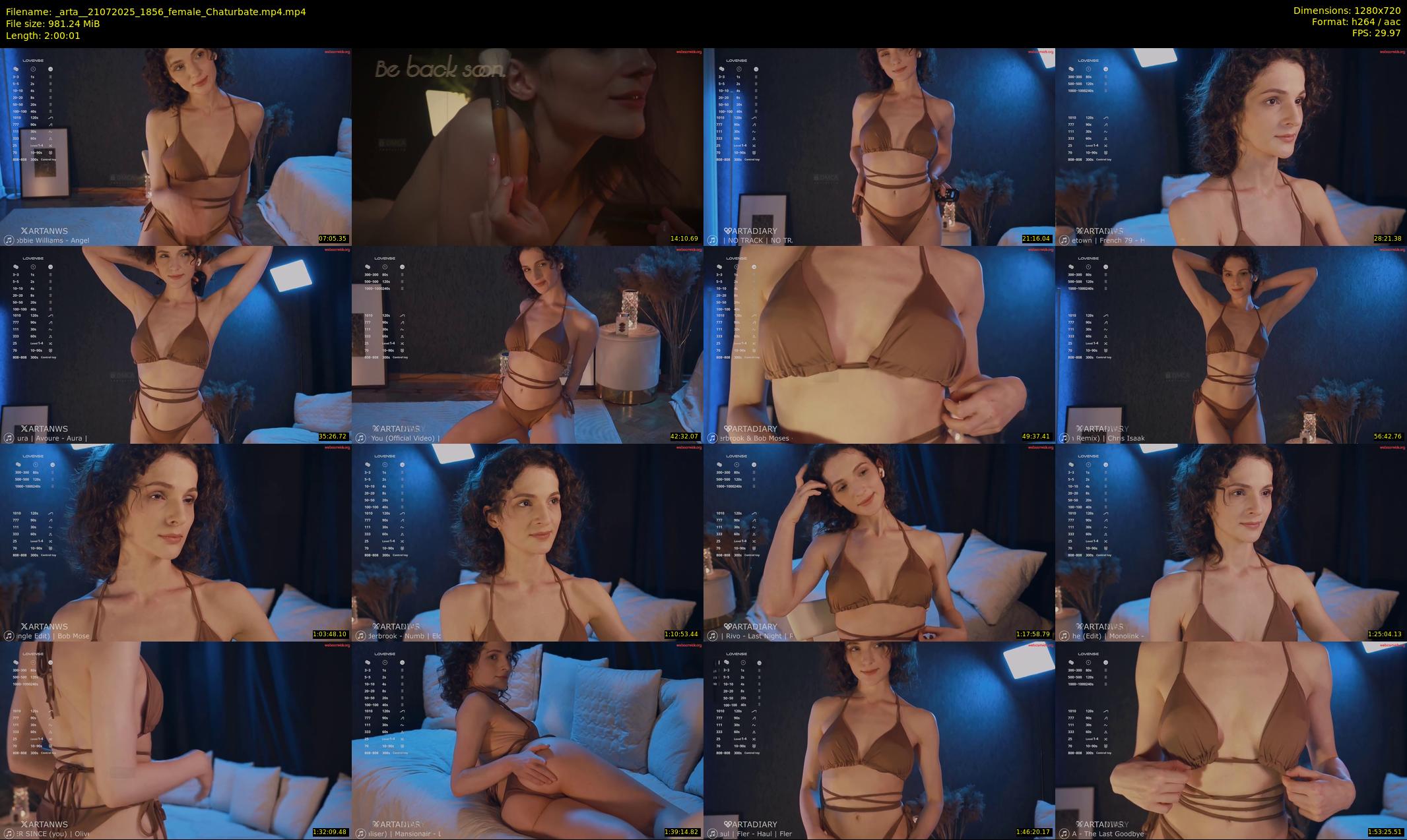 _arta_ — 121 minute Chaturbate female cam show recording, 720p, Jul 21, 2025