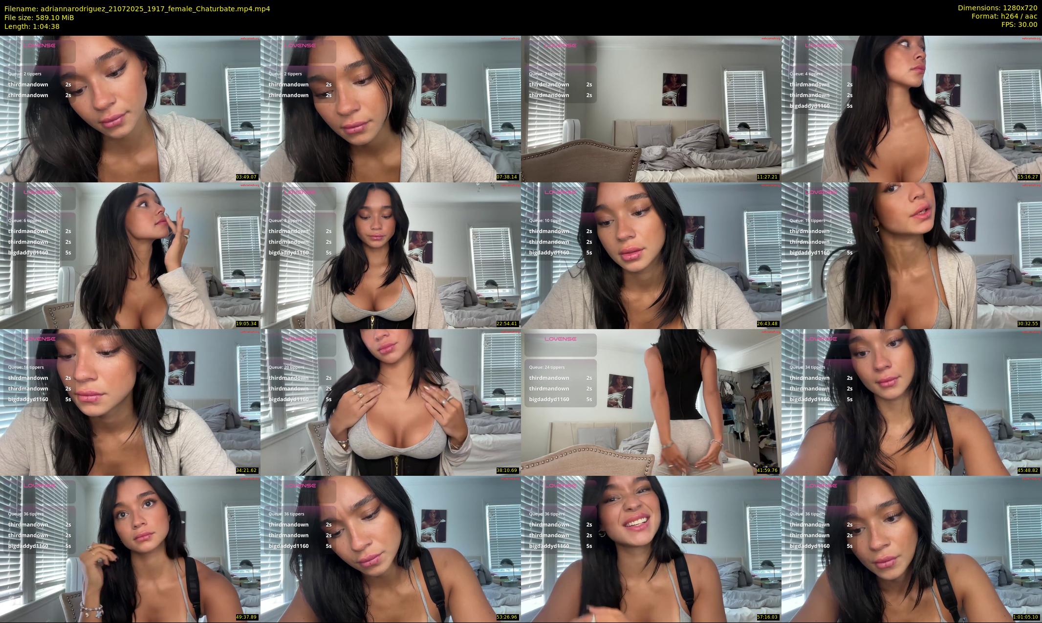 adriannarodriguez — 65 minute Chaturbate female cam show recording, 720p, Jul 21, 2025