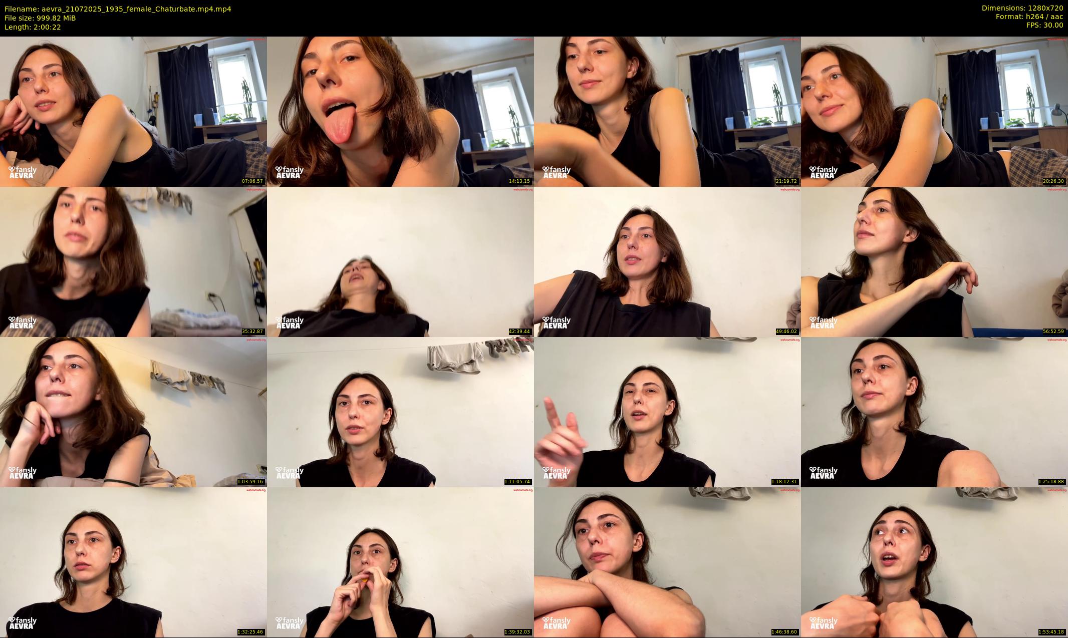 aevra — 121 minute Chaturbate female cam show recording, 720p, Jul 21, 2025