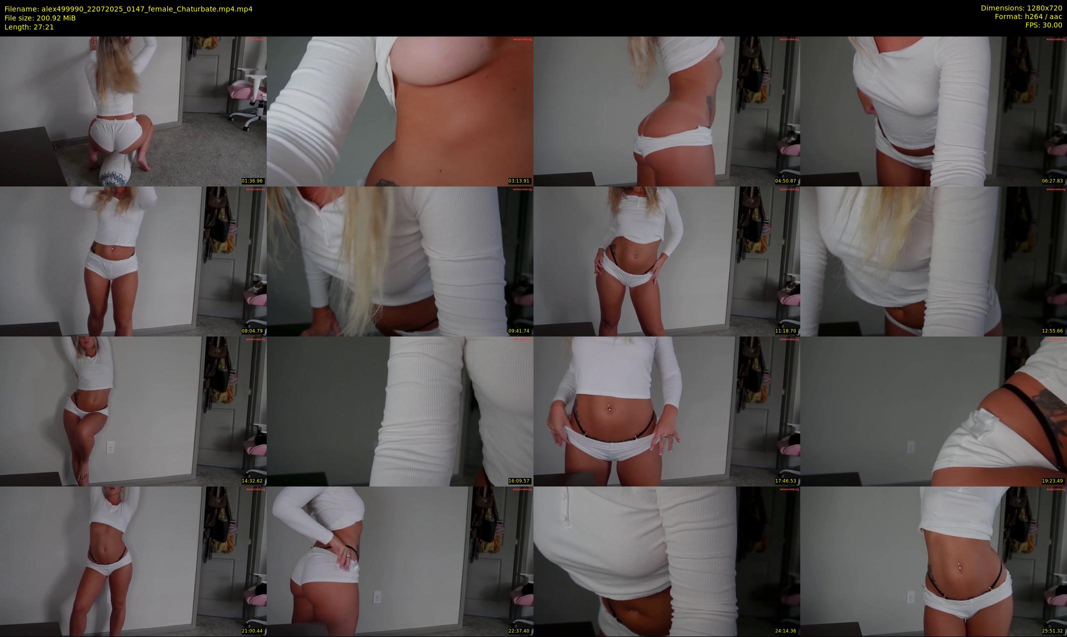 alex499990 — 28 minute Chaturbate female cam show recording, 720p, Jul 22, 2025