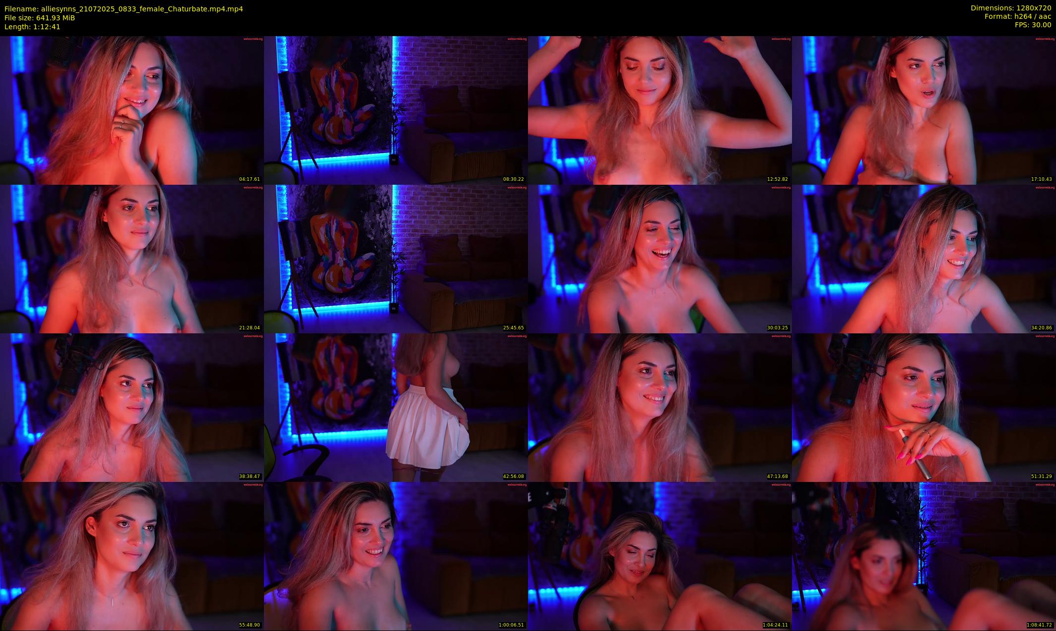 alliesynns — 73 minute Chaturbate female cam show recording, 720p, Jul 21, 2025
