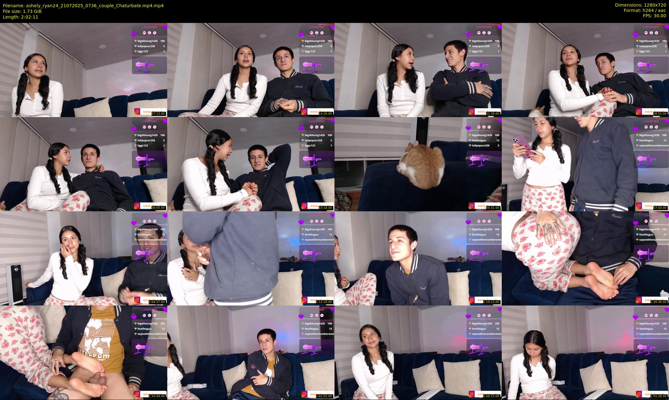 ashely_ryan24 — 123 minute Chaturbate couple cam show recording, 720p, Jul 21, 2025