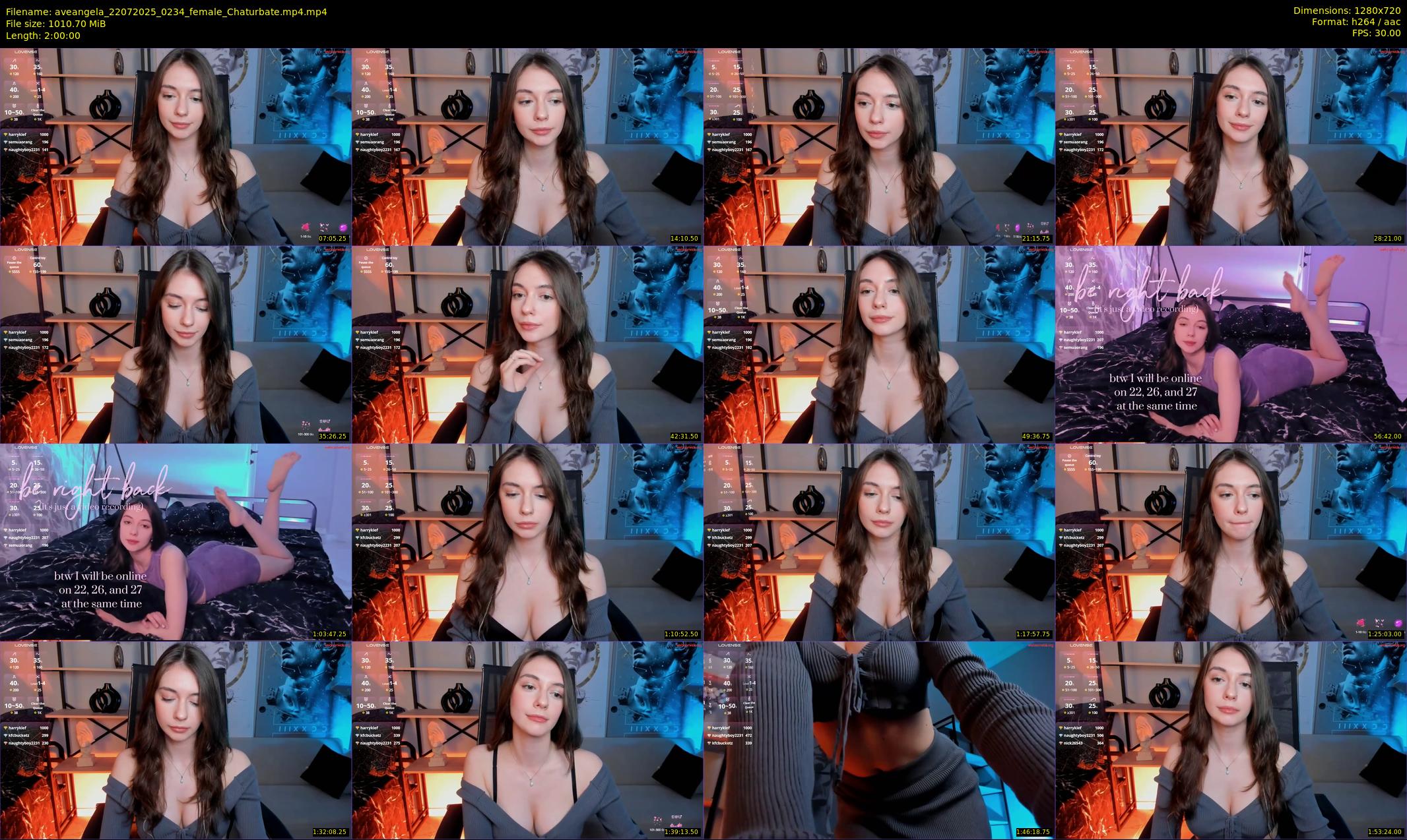 aveangela — 120 minute Chaturbate couple cam show recording, 720p, Jul 22, 2025
