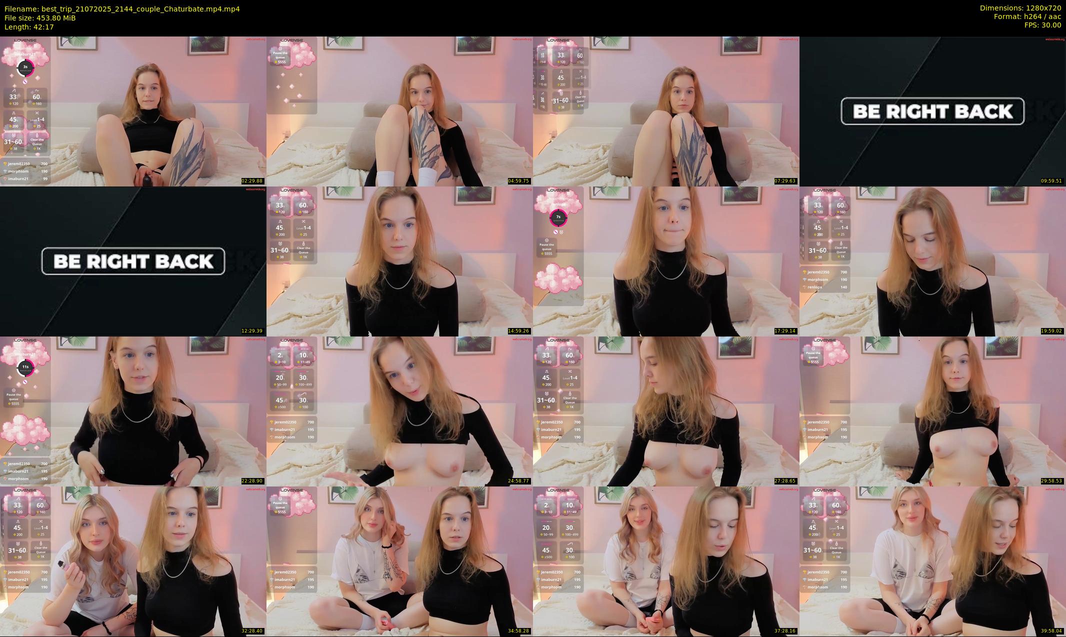 best_trip — 43 minute Chaturbate couple cam show recording, 720p, Jul 21, 2025