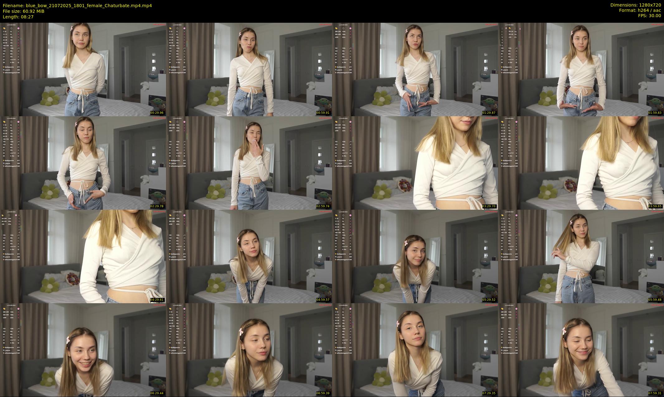 blue_bow — 9 minute Chaturbate female cam show recording, 720p, Jul 21, 2025