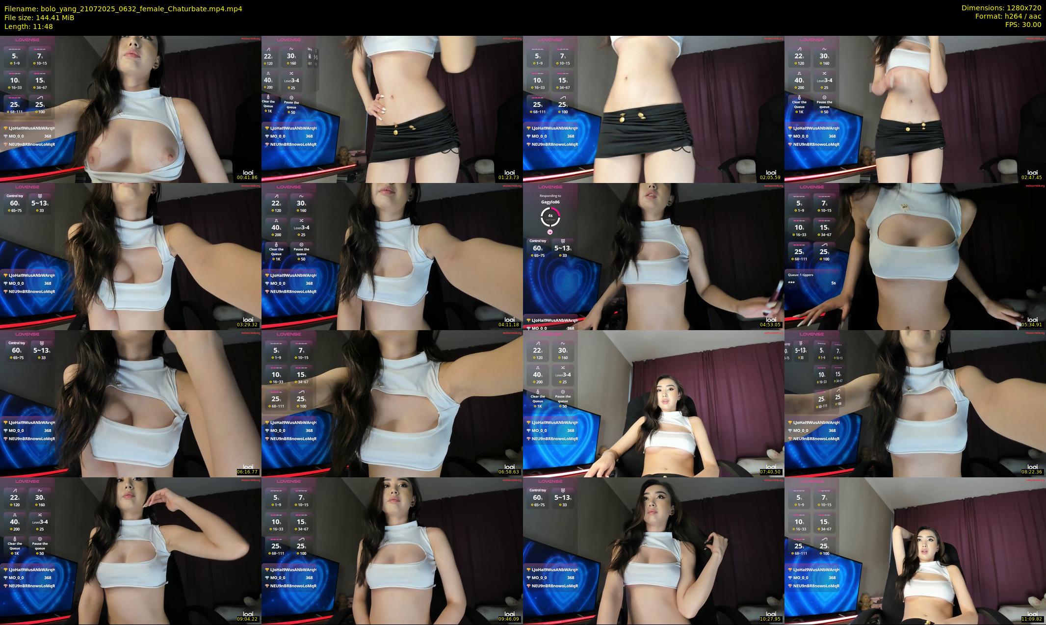 bolo_yang — 12 minute Chaturbate female cam show recording, 720p, Jul 21, 2025