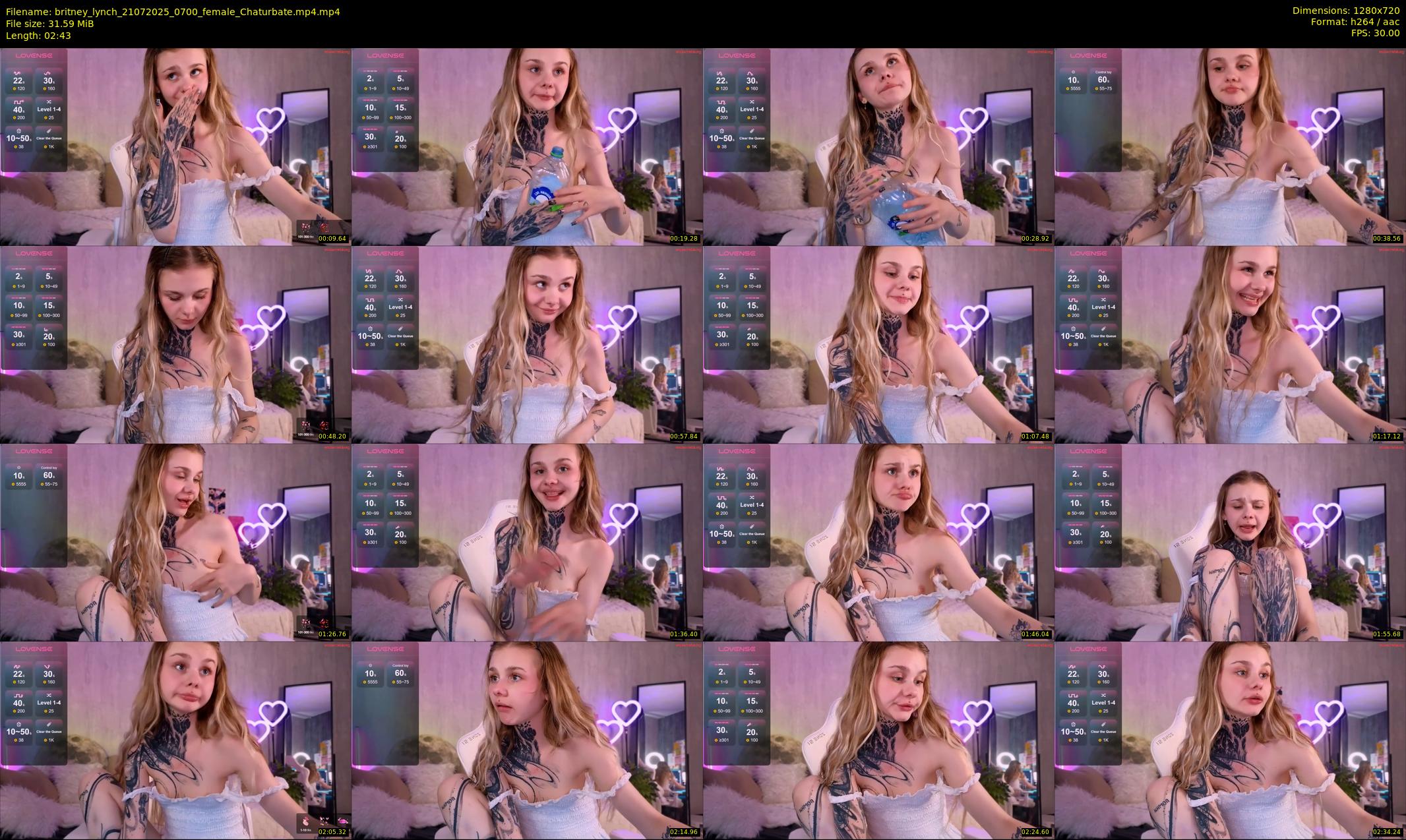 britney_lynch — 3 minute Chaturbate female cam show recording, 720p, Jul 21, 2025