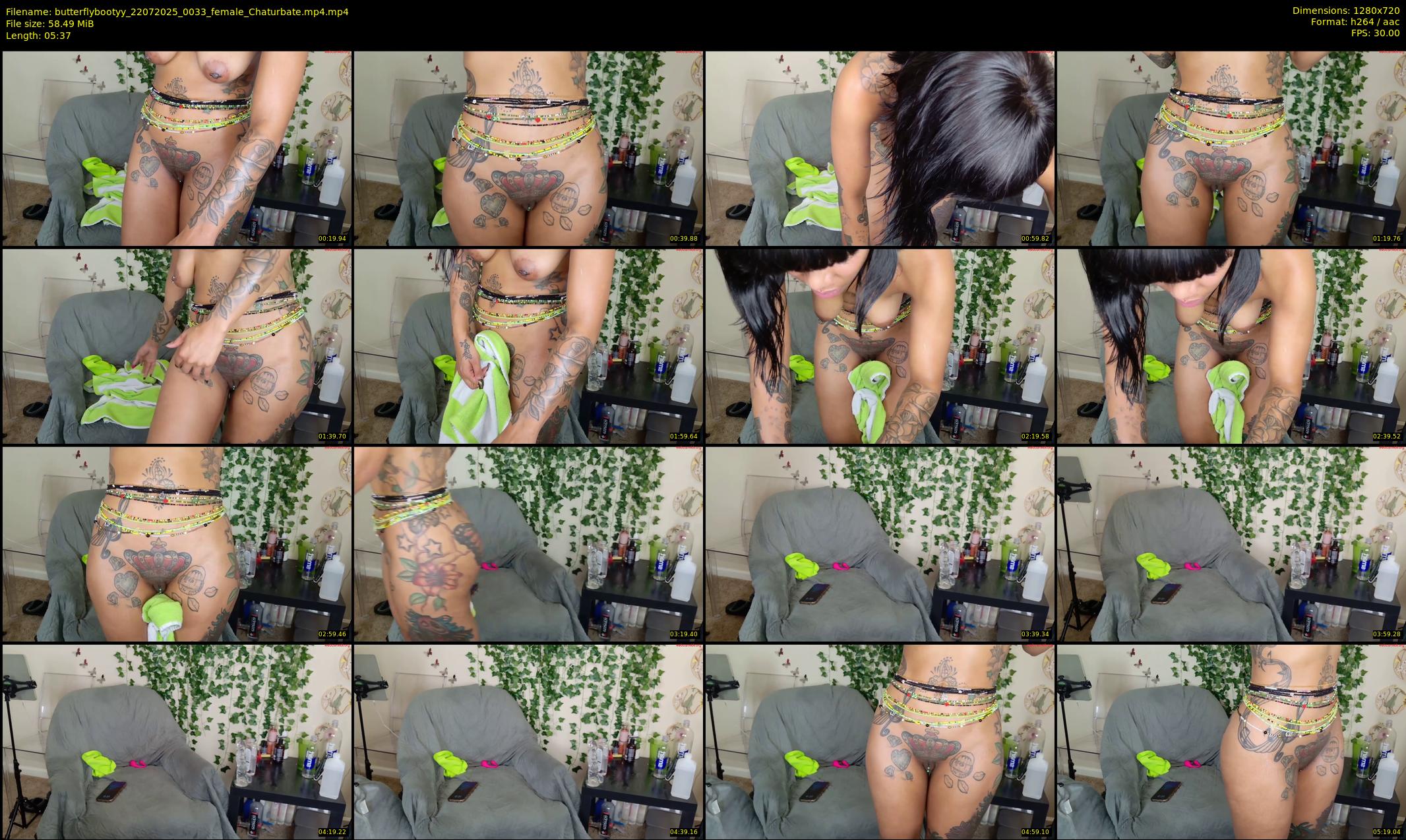 butterflybootyy — 6 minute Chaturbate female cam show recording, 720p, Jul 22, 2025