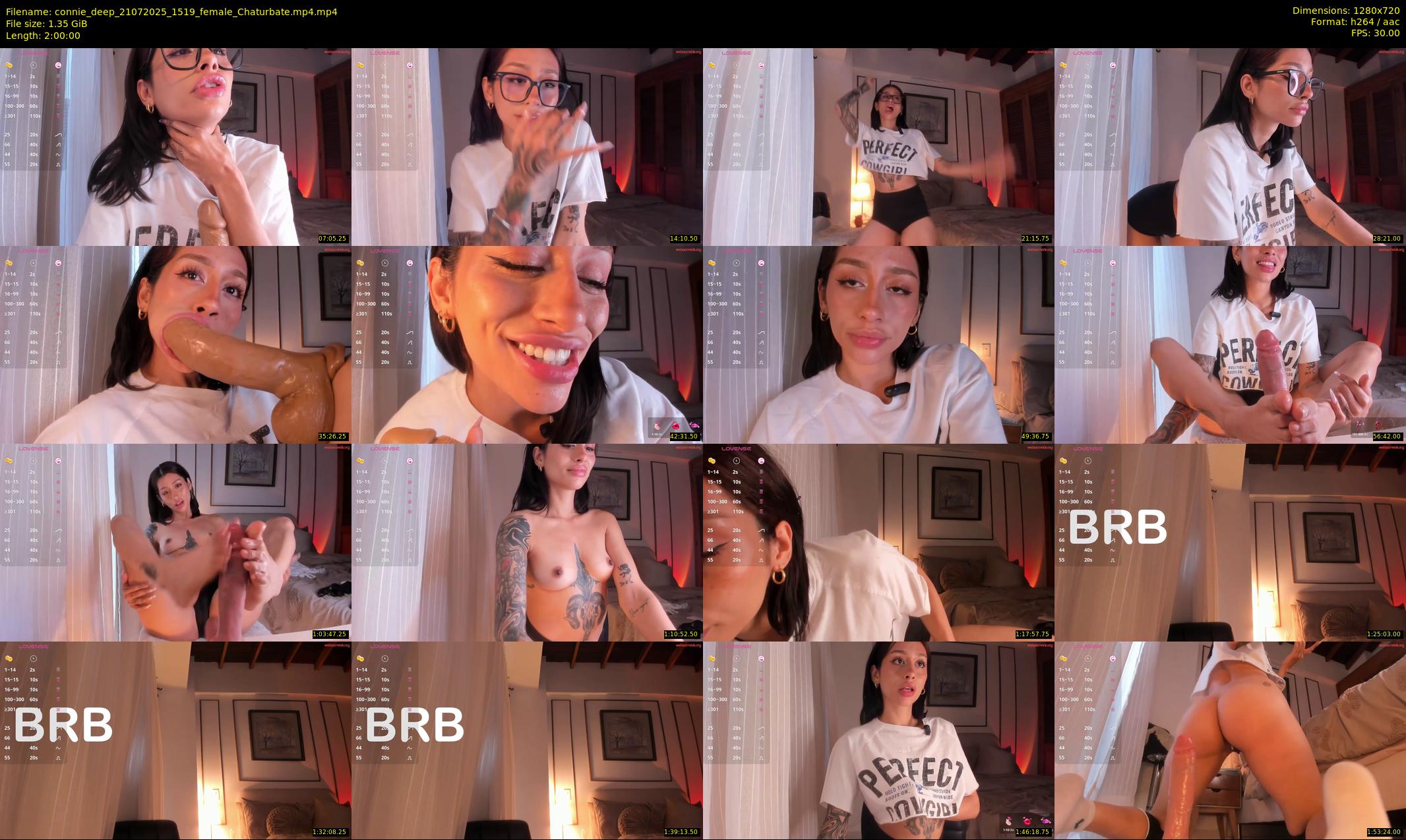 connie_deep — 120 minute Chaturbate female cam show recording, 720p, Jul 21, 2025