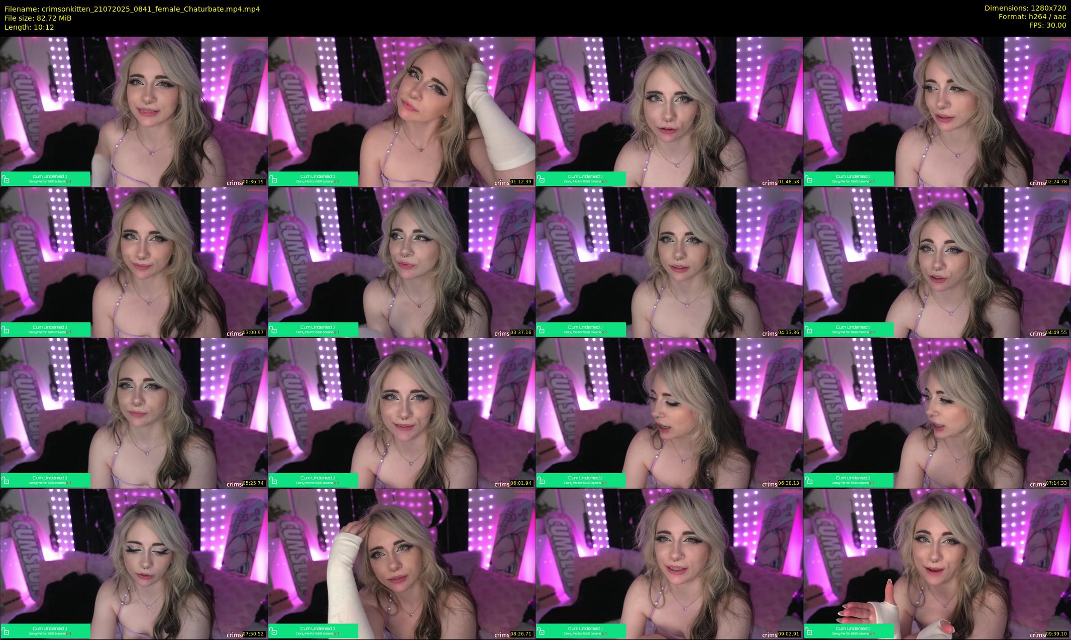 crimsonkitten — 11 minute Chaturbate female cam show recording, 720p, Jul 21, 2025