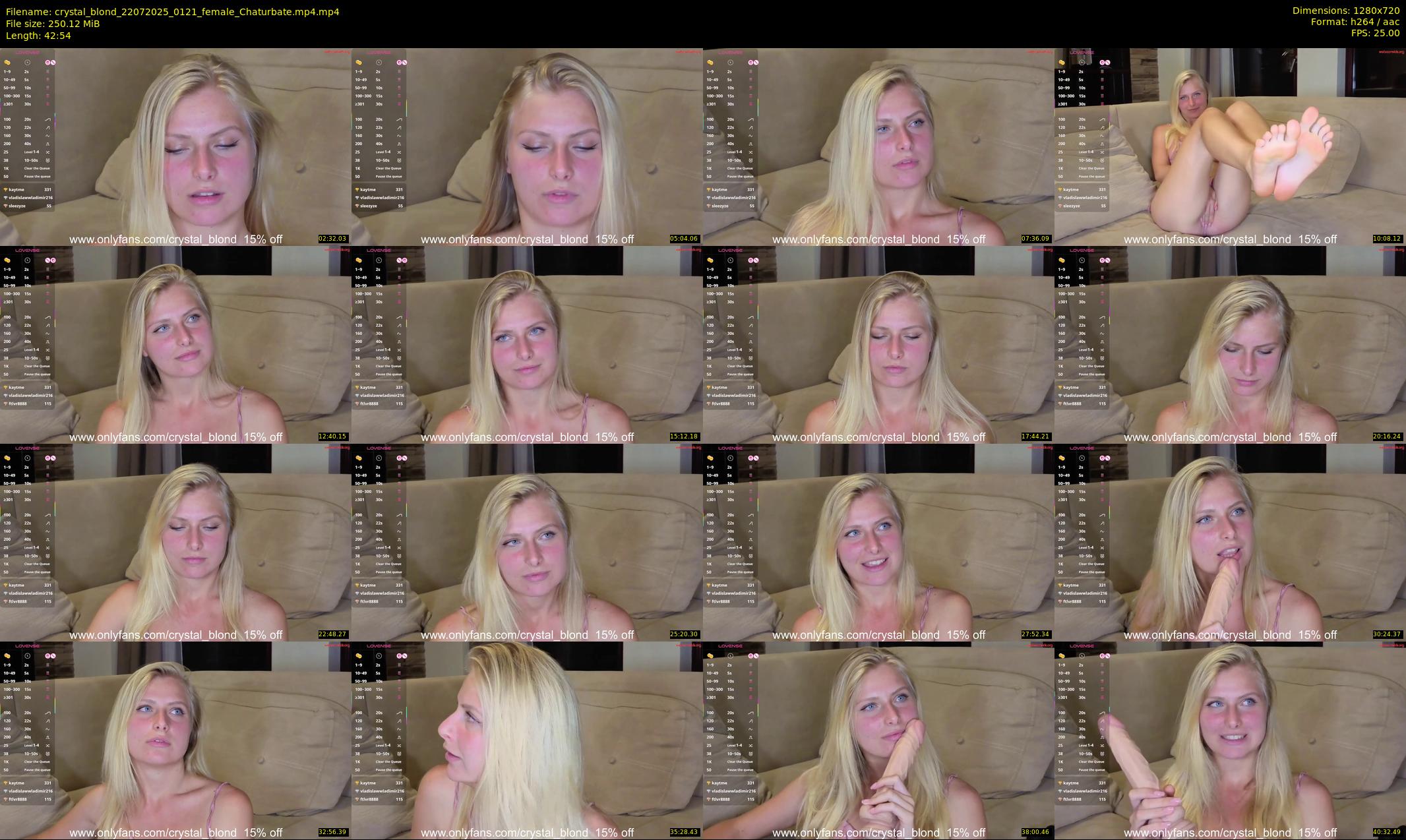 crystal_blond — 43 minute Chaturbate female cam show recording, 720p, Jul 22, 2025
