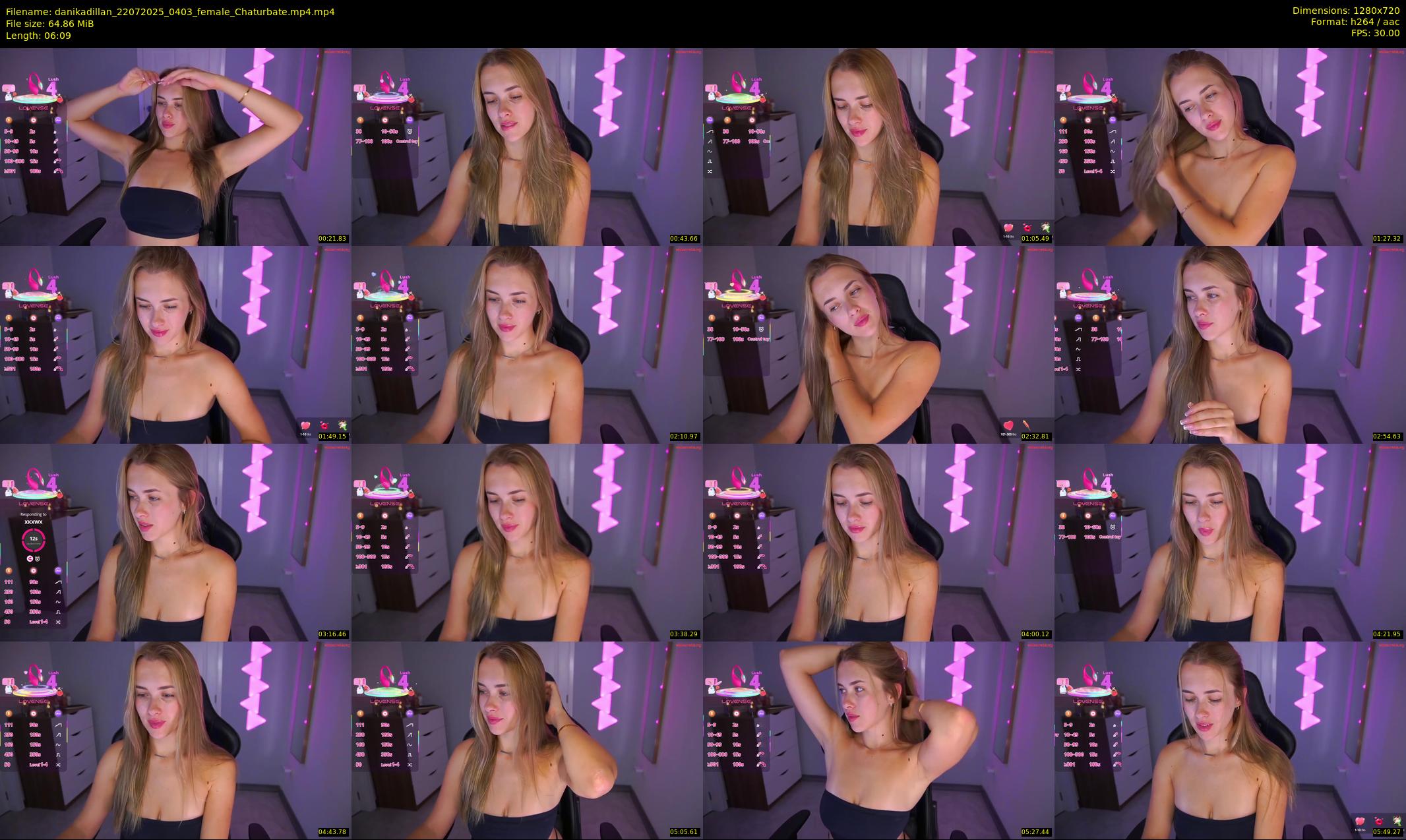 danikadillan — 7 minute Chaturbate female cam show recording, 720p, Jul 22, 2025