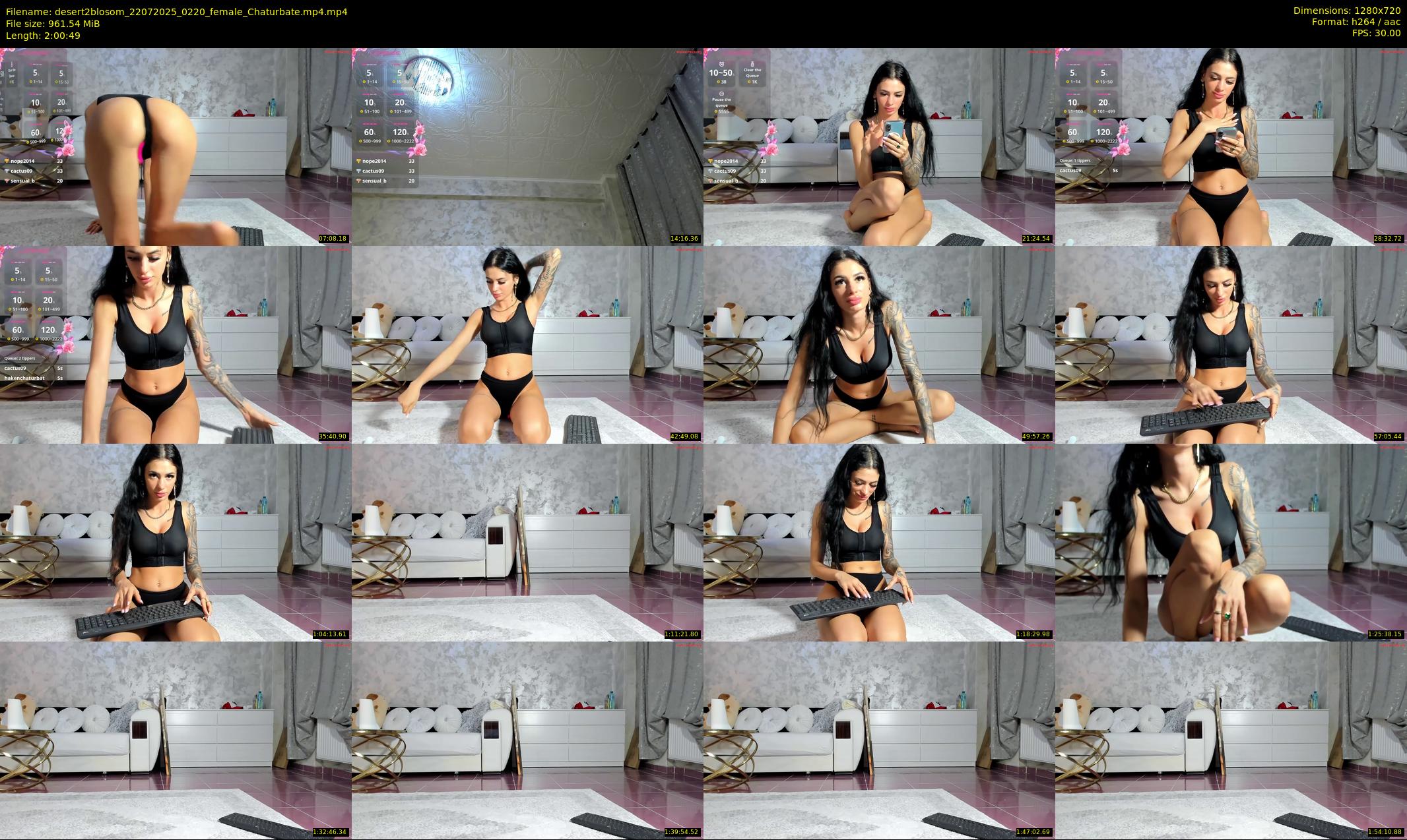 desert2blosom — 121 minute Chaturbate female cam show recording, 720p, Jul 22, 2025