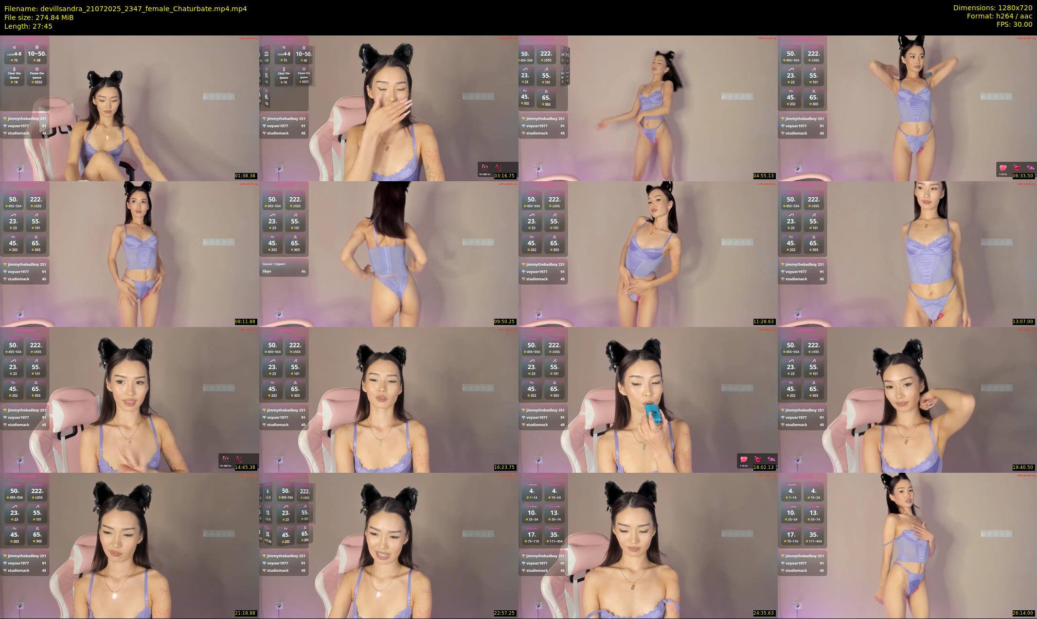 devillsandra — 28 minute Chaturbate female cam show recording, 720p, Jul 21, 2025