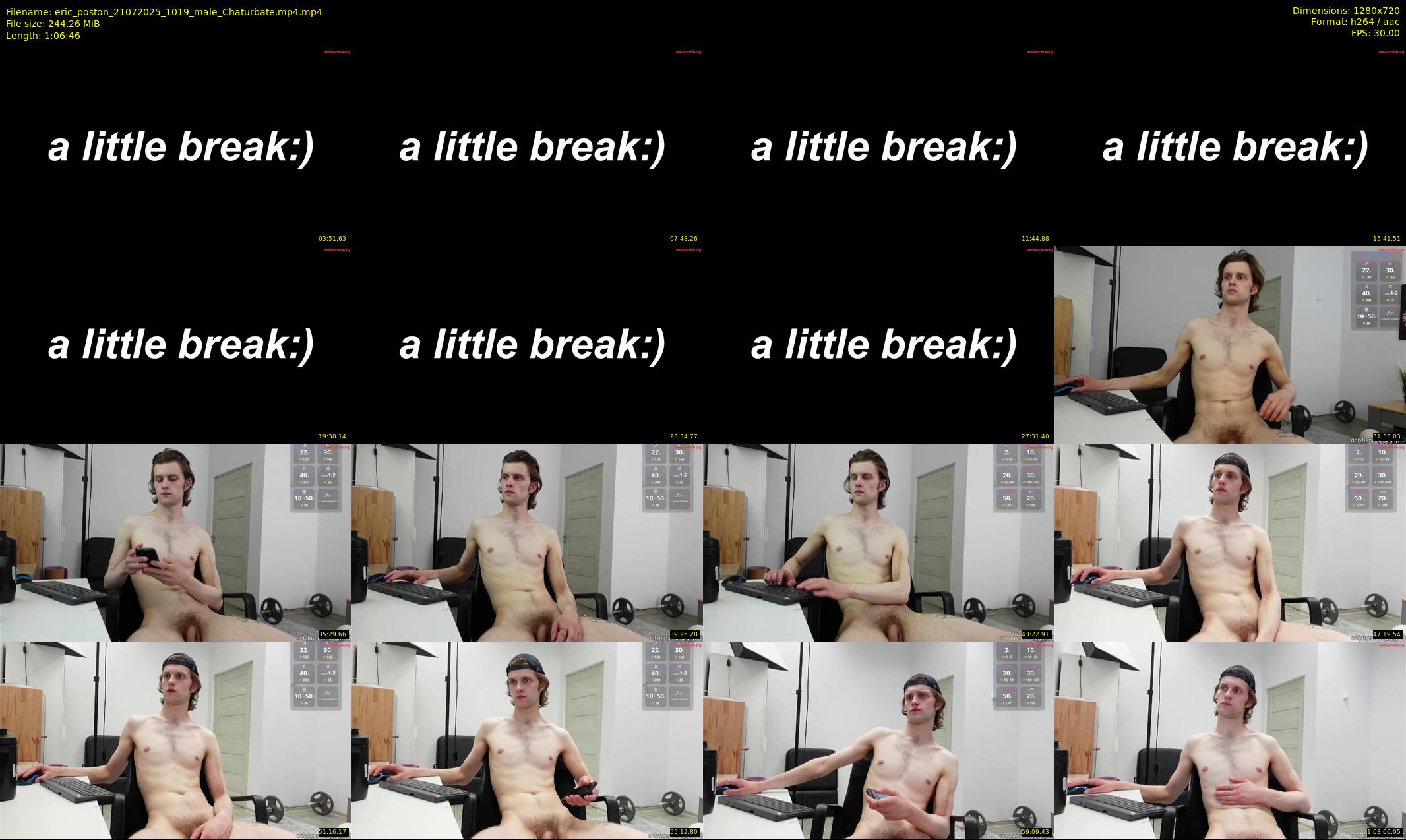 eric_poston — 67 minute Chaturbate male cam show recording, 720p, Jul 21, 2025
