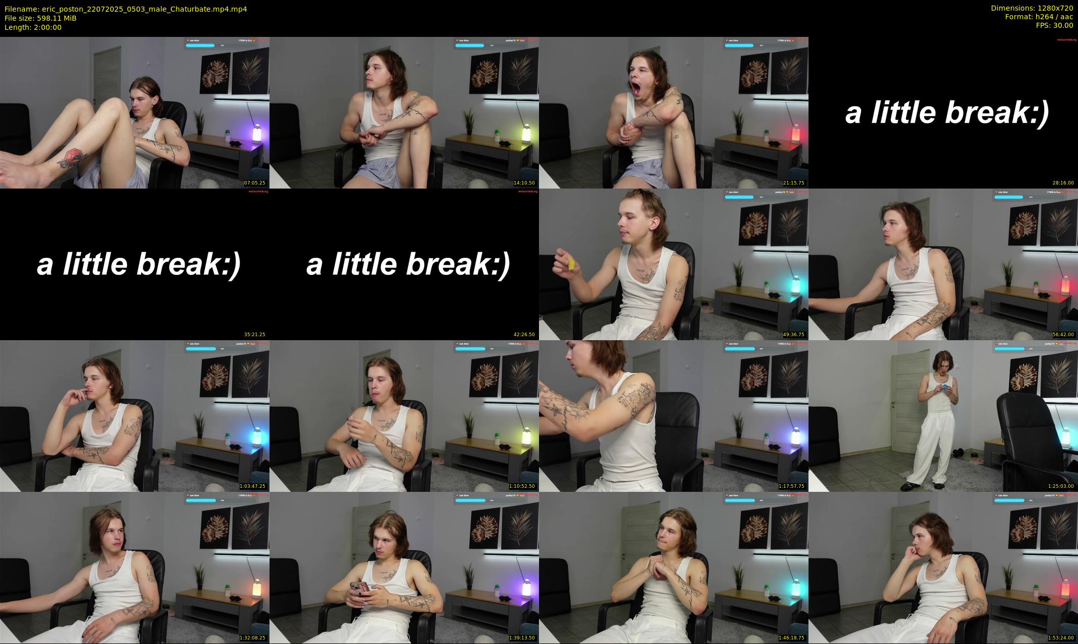 eric_poston — 120 minute Chaturbate male cam show recording, 720p, Jul 22, 2025