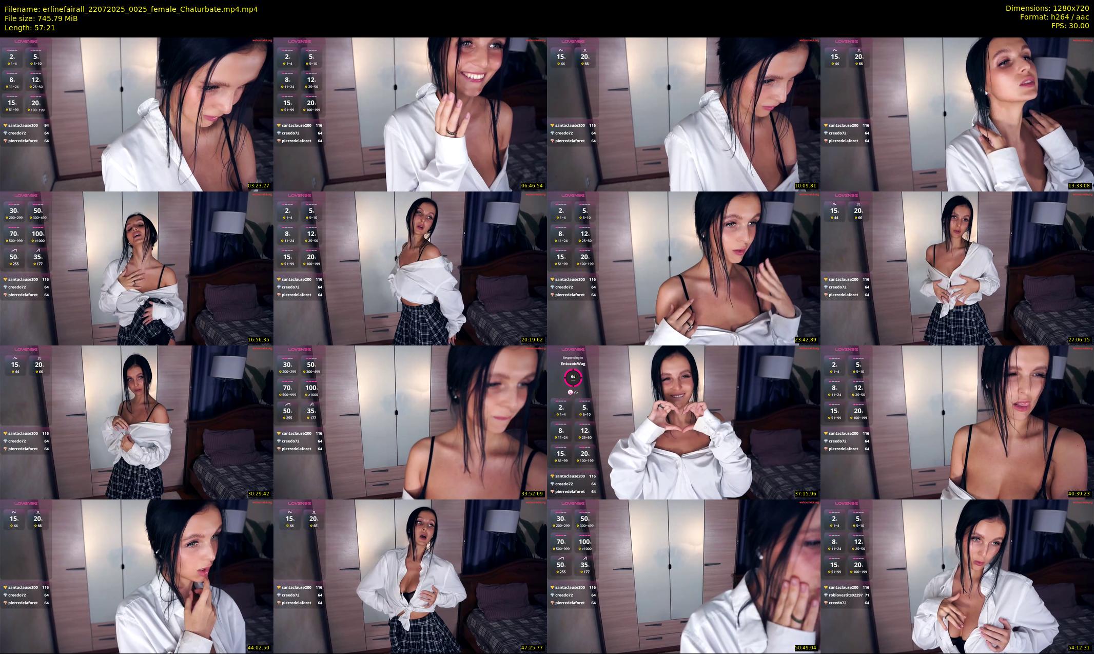 erlinefairall — 58 minute Chaturbate couple cam show recording, 720p, Jul 22, 2025