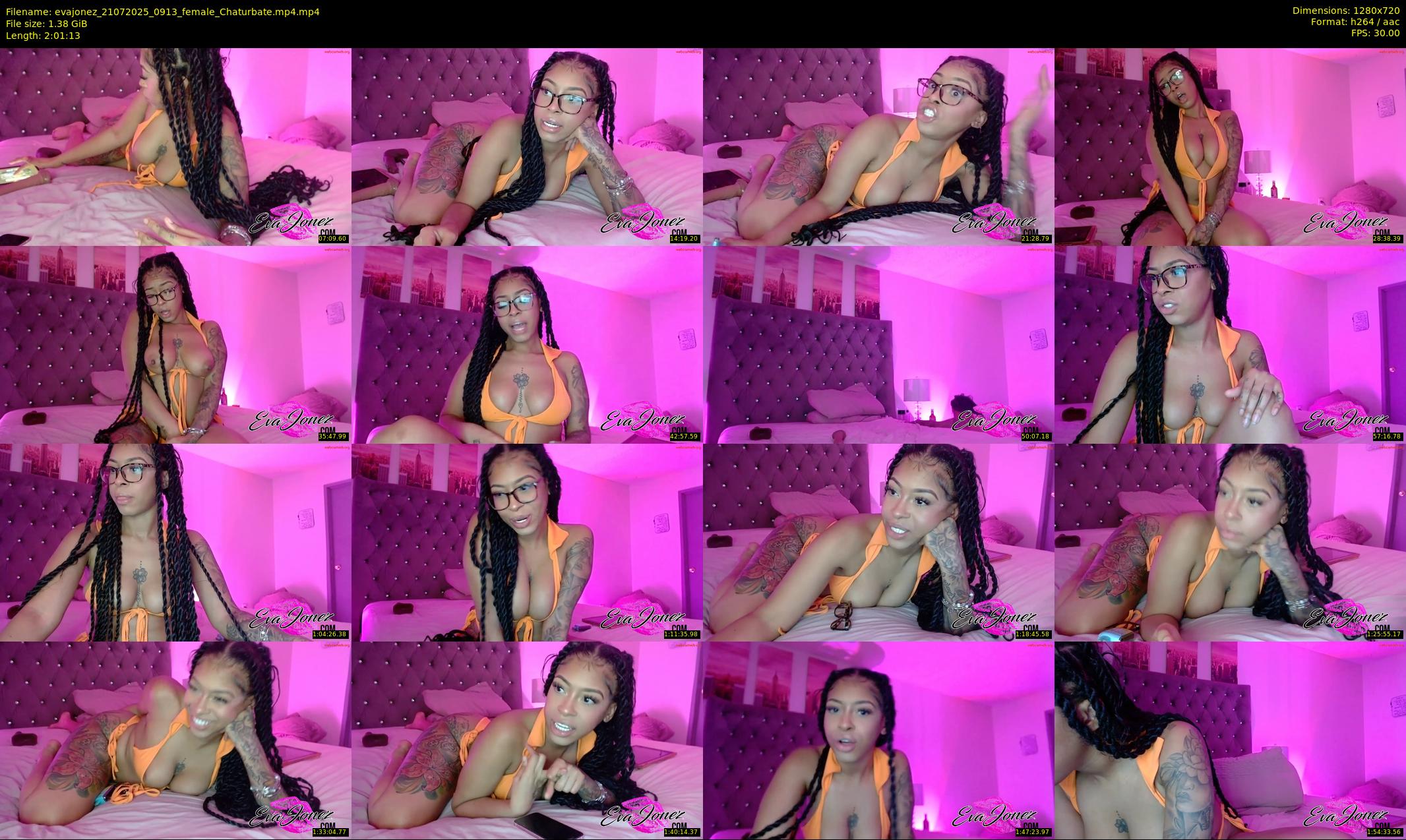 evajonez — 122 minute Chaturbate female cam show recording, 720p, Jul 21, 2025