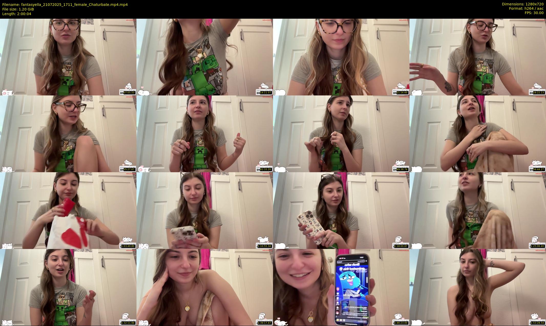 fantasyella — 121 minute Chaturbate female cam show recording, 720p, Jul 21, 2025