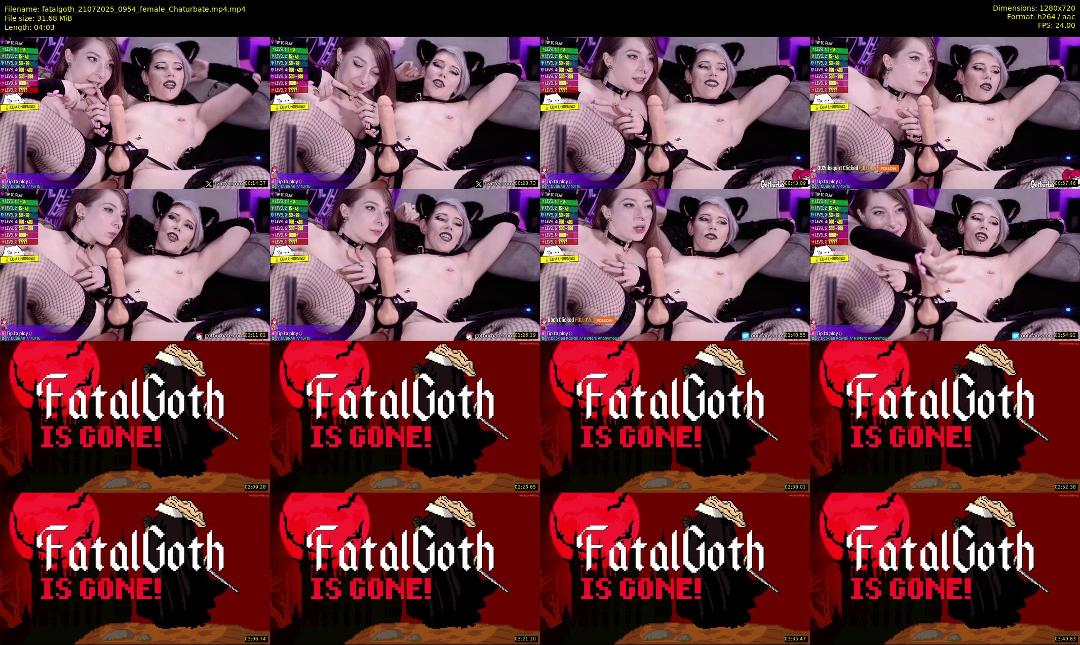 fatalgoth — 5 minute Chaturbate couple cam show recording, 720p, Jul 21, 2025