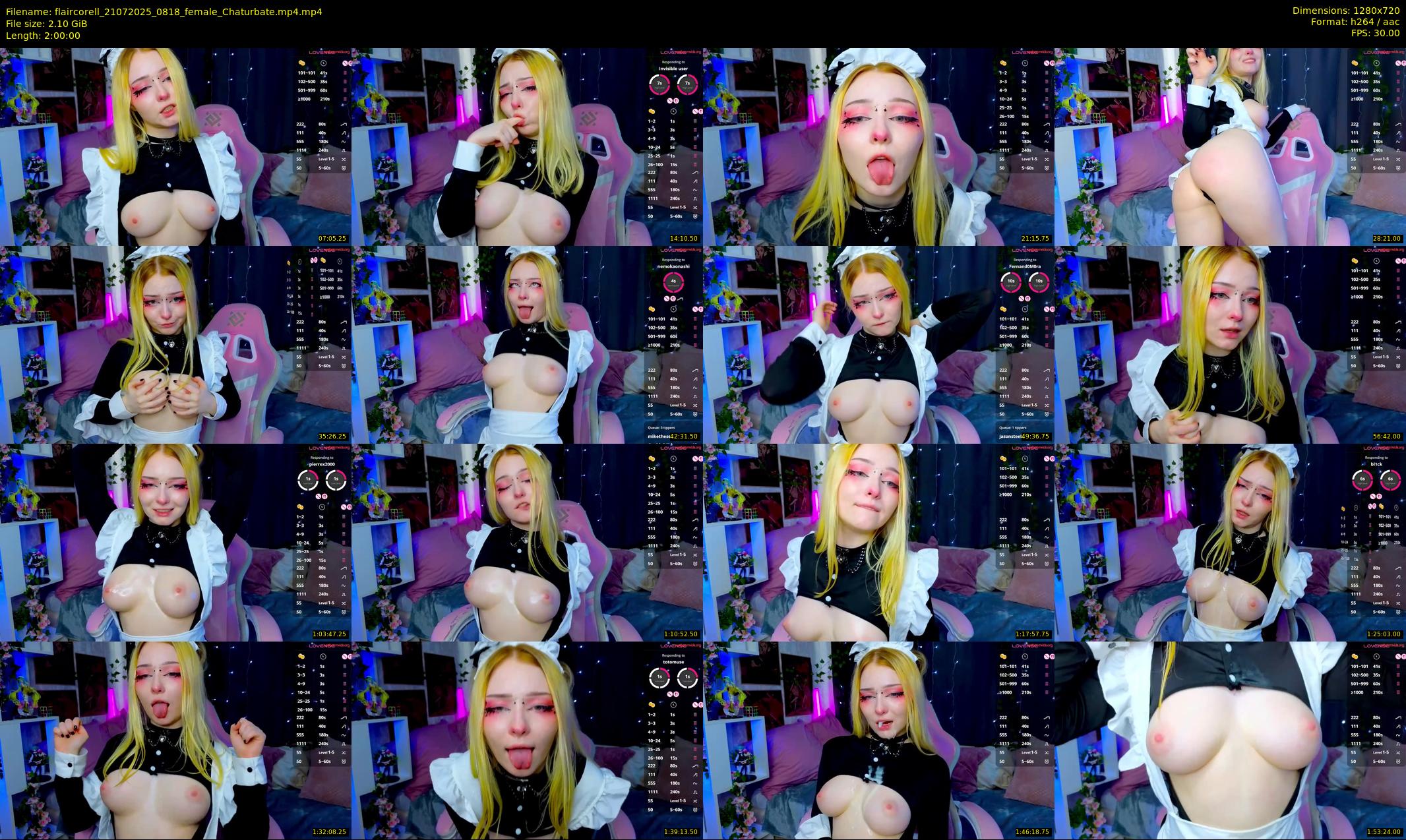 flaircorell — 120 minute Chaturbate female cam show recording, 720p, Jul 21, 2025