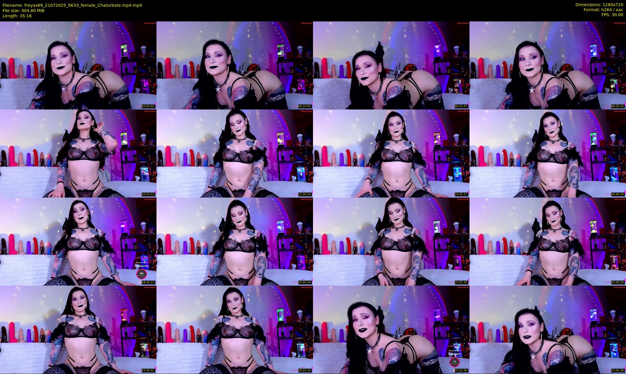 freyax69 — 36 minute Chaturbate female cam show recording, 720p, Jul 21, 2025