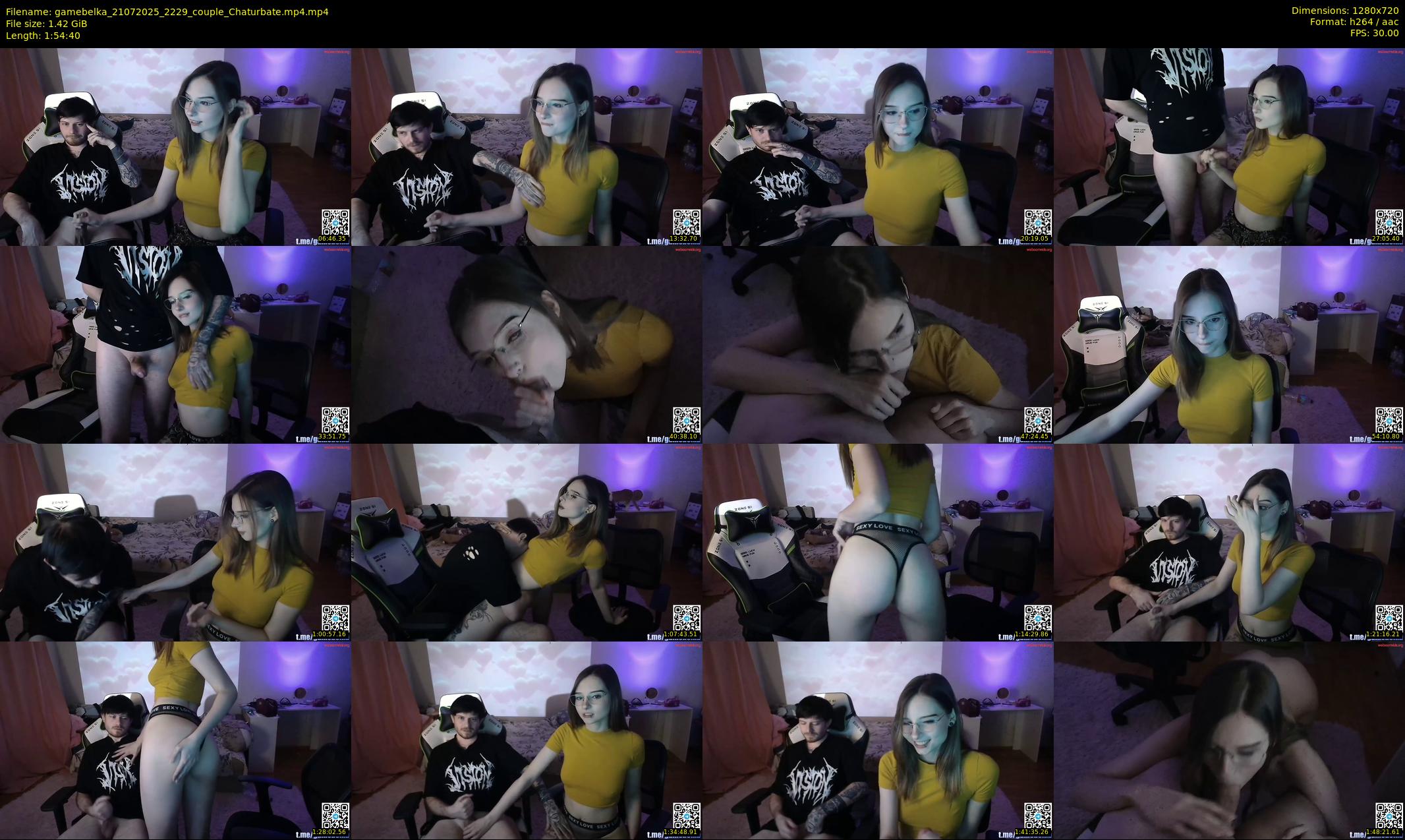 gamebelka — 115 minute Chaturbate couple cam show recording, 720p, Jul 21, 2025