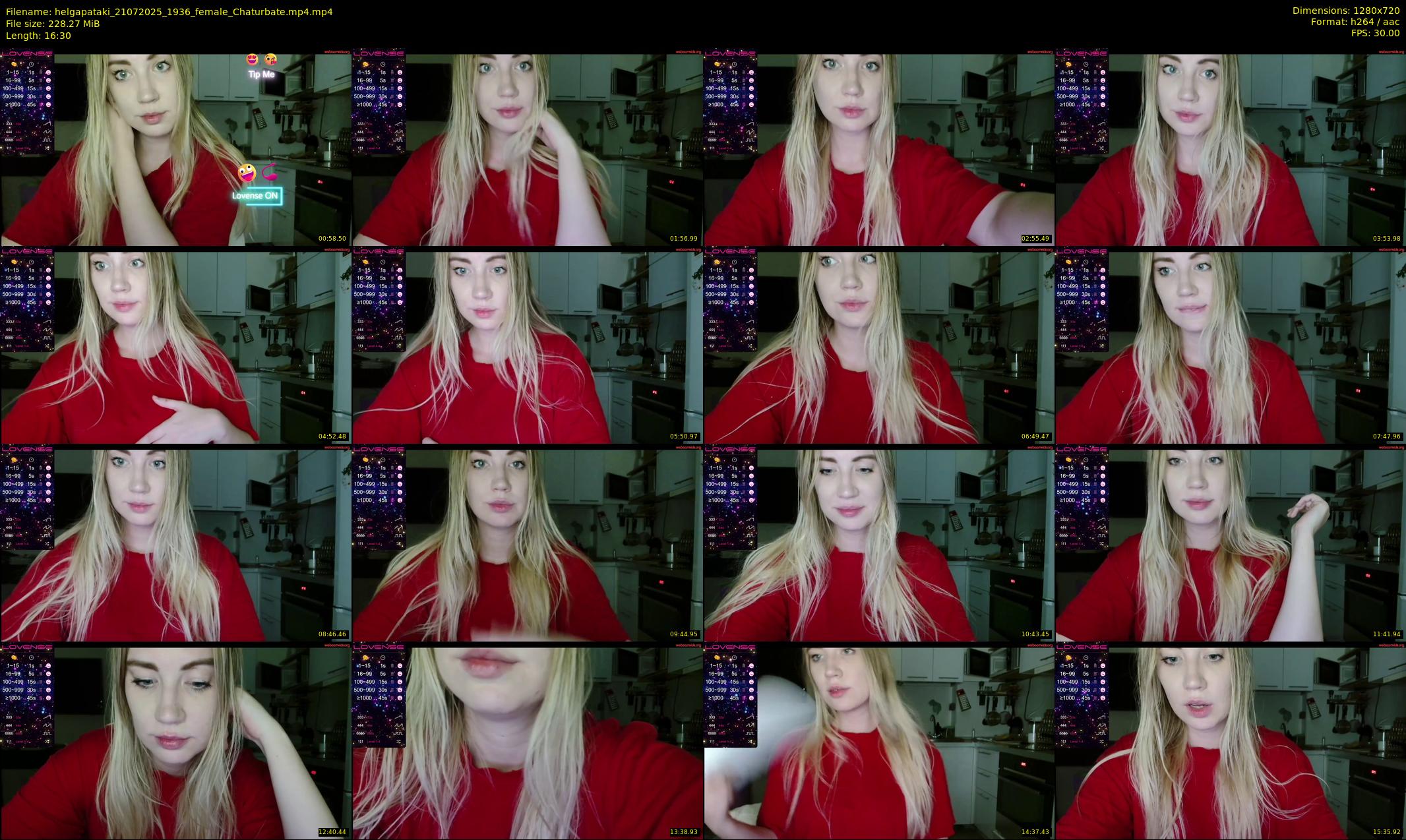 helgapataki — 17 minute Chaturbate female cam show recording, 720p, Jul 21, 2025