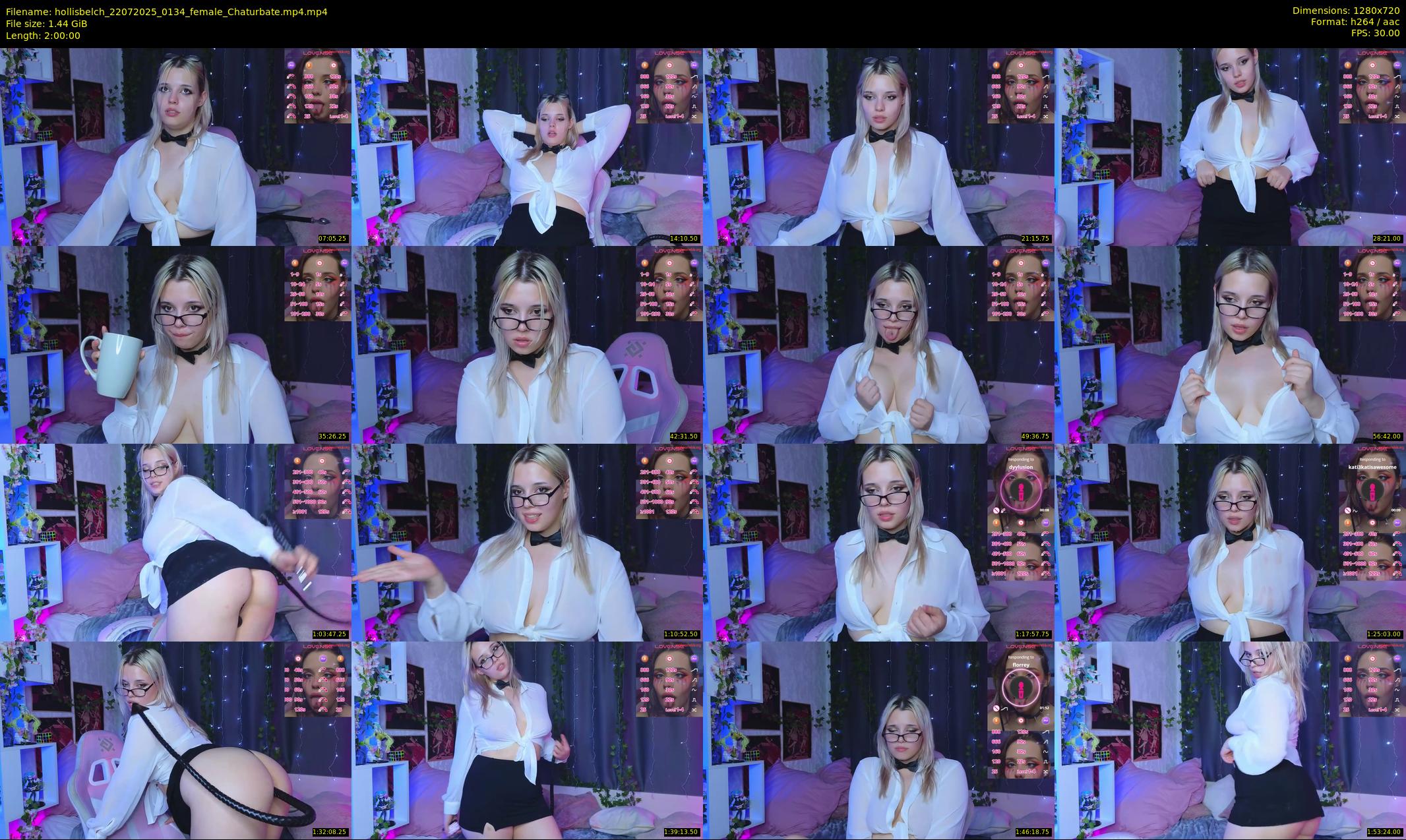 hollisbelch — 120 minute Chaturbate female cam show recording, 720p, Jul 22, 2025