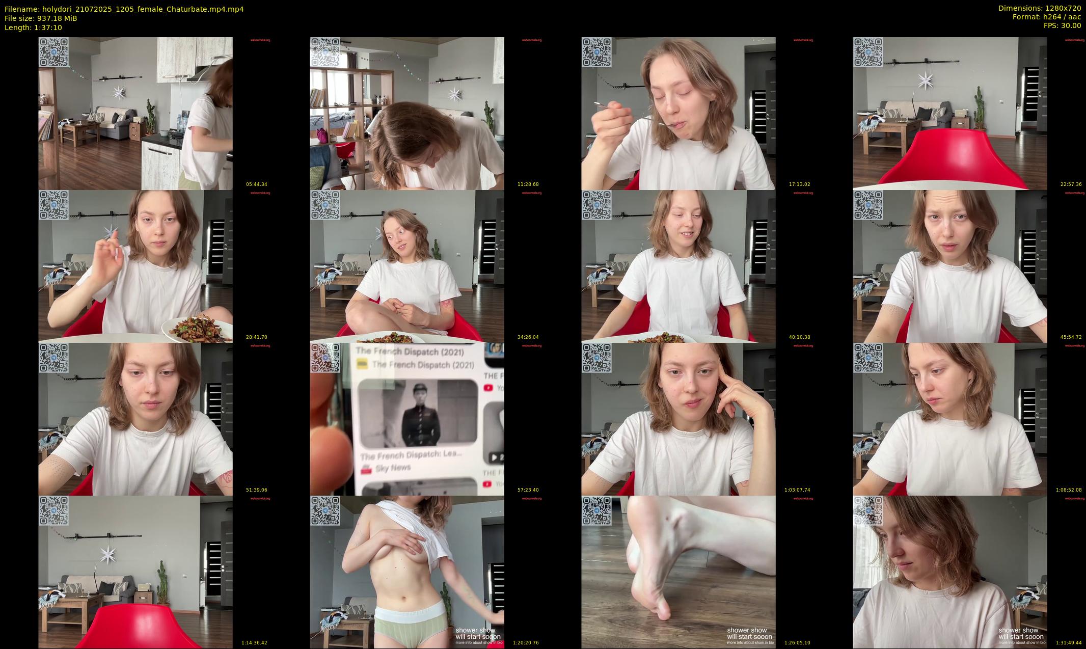 holydori — 98 minute Chaturbate female cam show recording, 720p, Jul 21, 2025