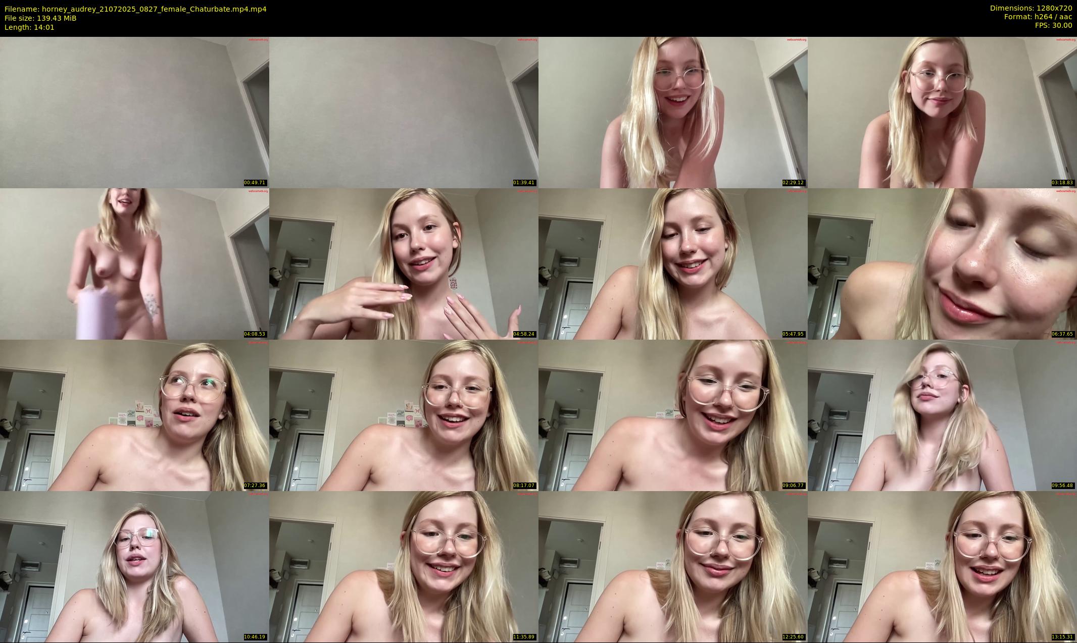 horney_audrey — 15 minute Chaturbate female cam show recording, 720p, Jul 21, 2025