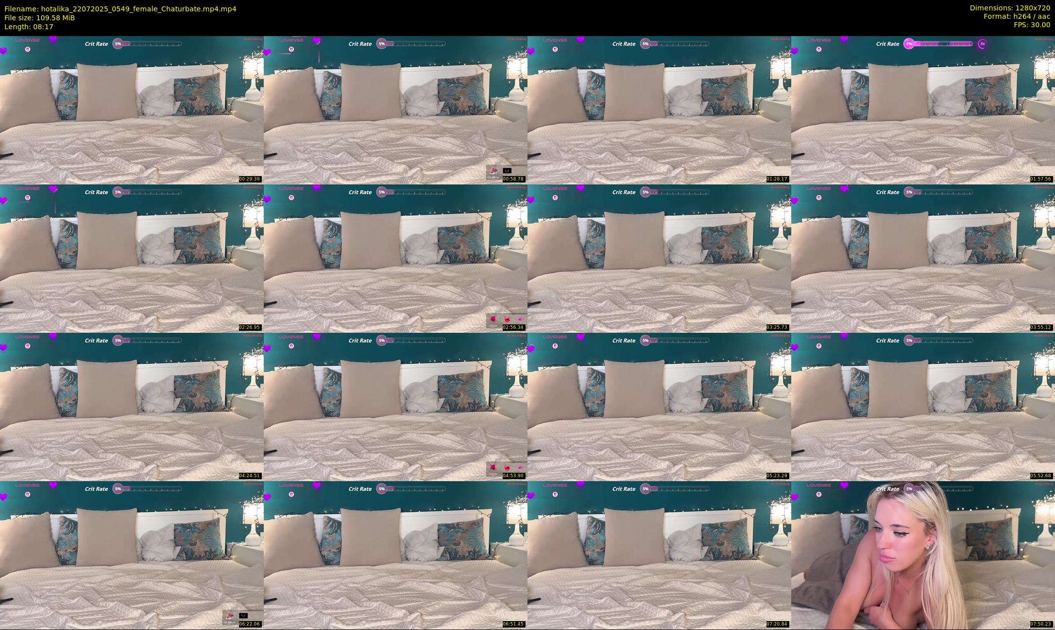 hotalika — 9 minute Chaturbate female cam show recording, 720p, Jul 22, 2025
