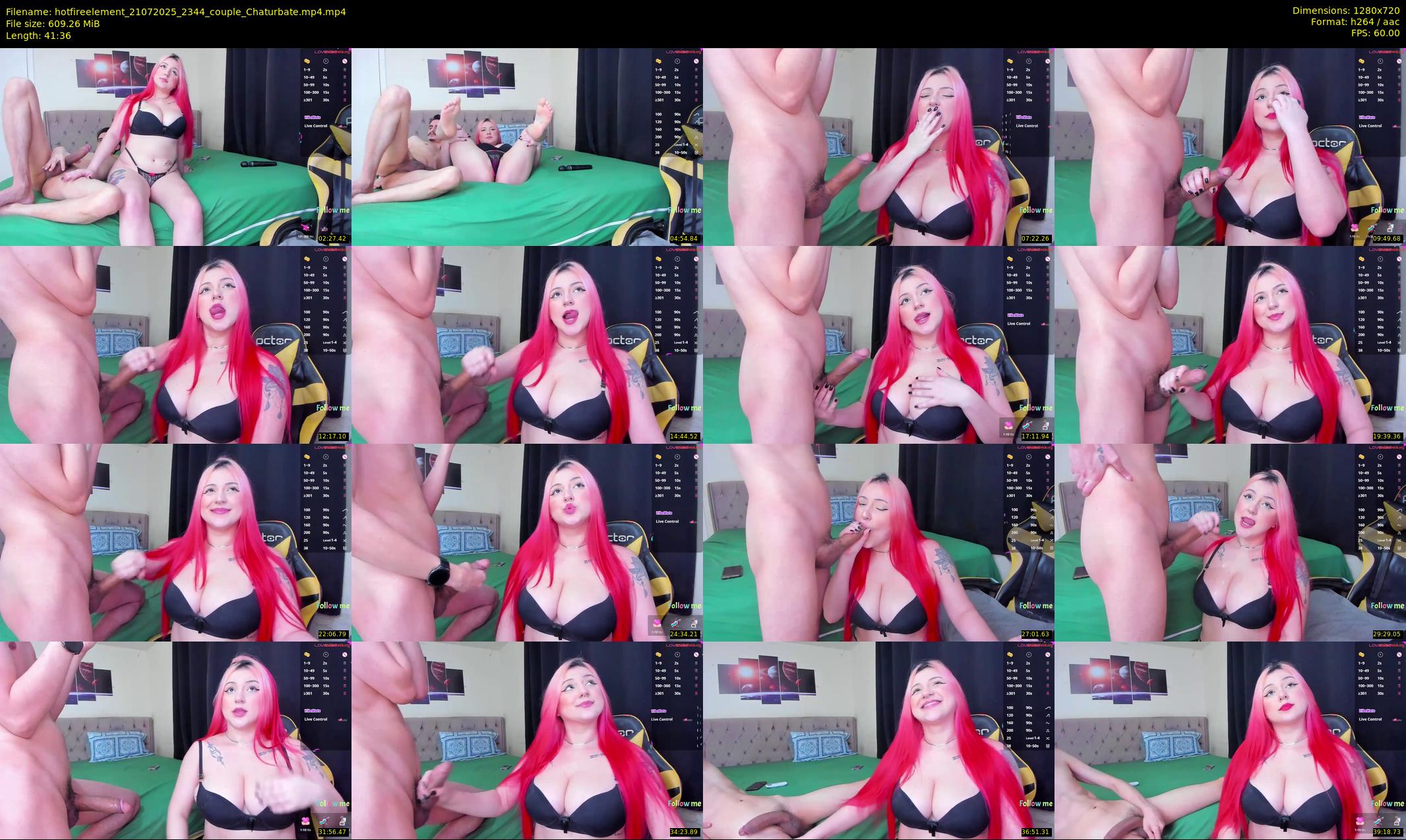 hotfireelement — 42 minute Chaturbate couple cam show recording, 720p, Jul 21, 2025