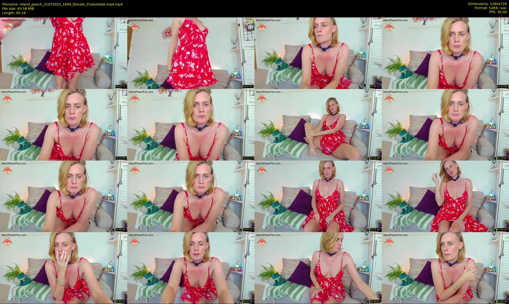 island_peach — 6 minute Chaturbate female cam show recording, 720p, Jul 21, 2025
