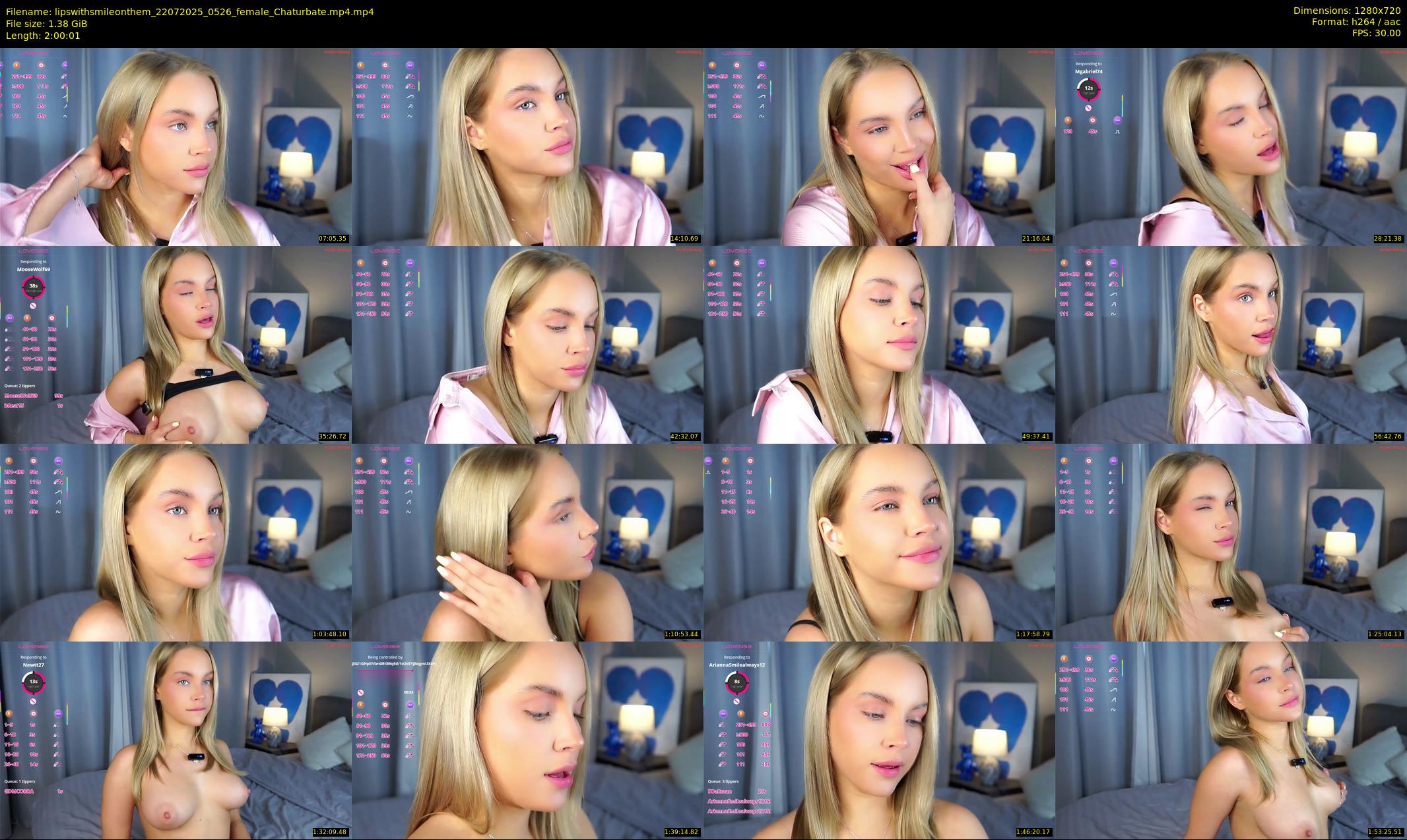 lipswithsmileonthem — 121 minute Chaturbate female cam show recording, 720p, Jul 22, 2025